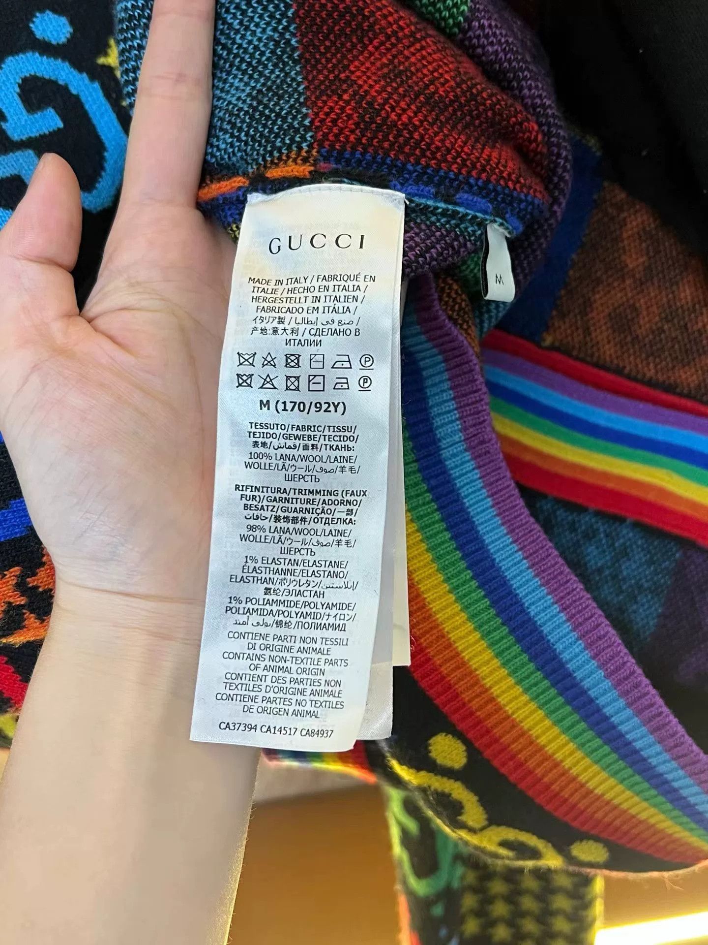 Gucci Gucci Rainbow Trim GG Monogram Cardigan Size M Size US M / EU 48-50 / 2 - 4 Thumbnail