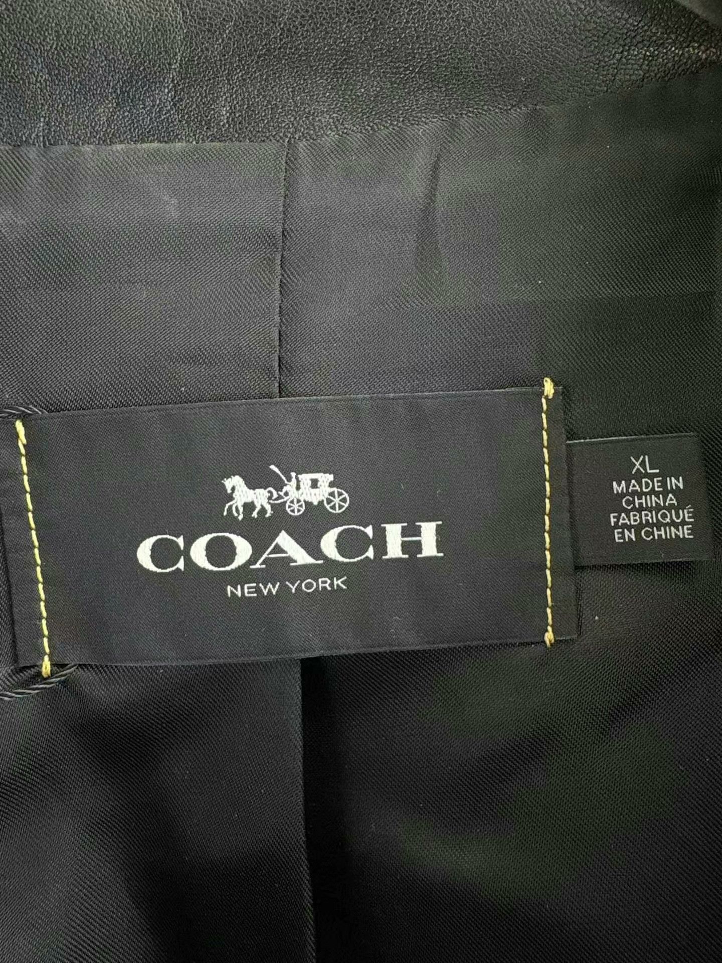 Coach Coach Lamb Leather Racer Jacket XL Size US XL / EU 56 / 4 - 4 Thumbnail