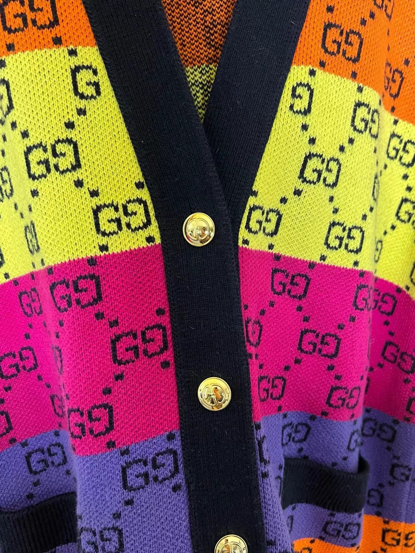 Gucci Gucci Rainbow GG Monogram Cardigan Size S Size US S / EU 44-46 / 1 - 3 Thumbnail