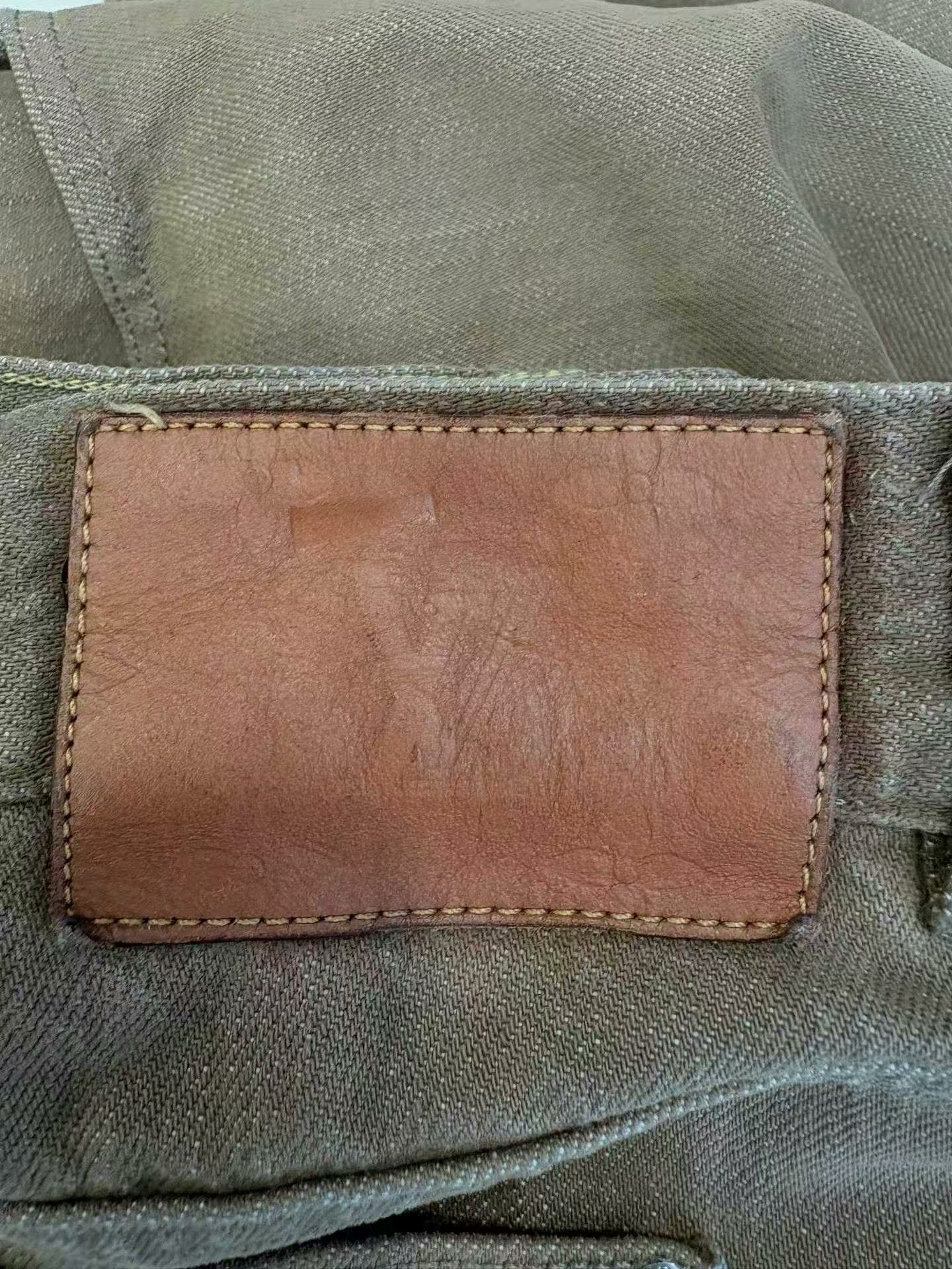 Louis Vuitton Louis Vuitton Brown Leather Patch Jeans 36 Size US 36 / EU 52 - 4 Thumbnail