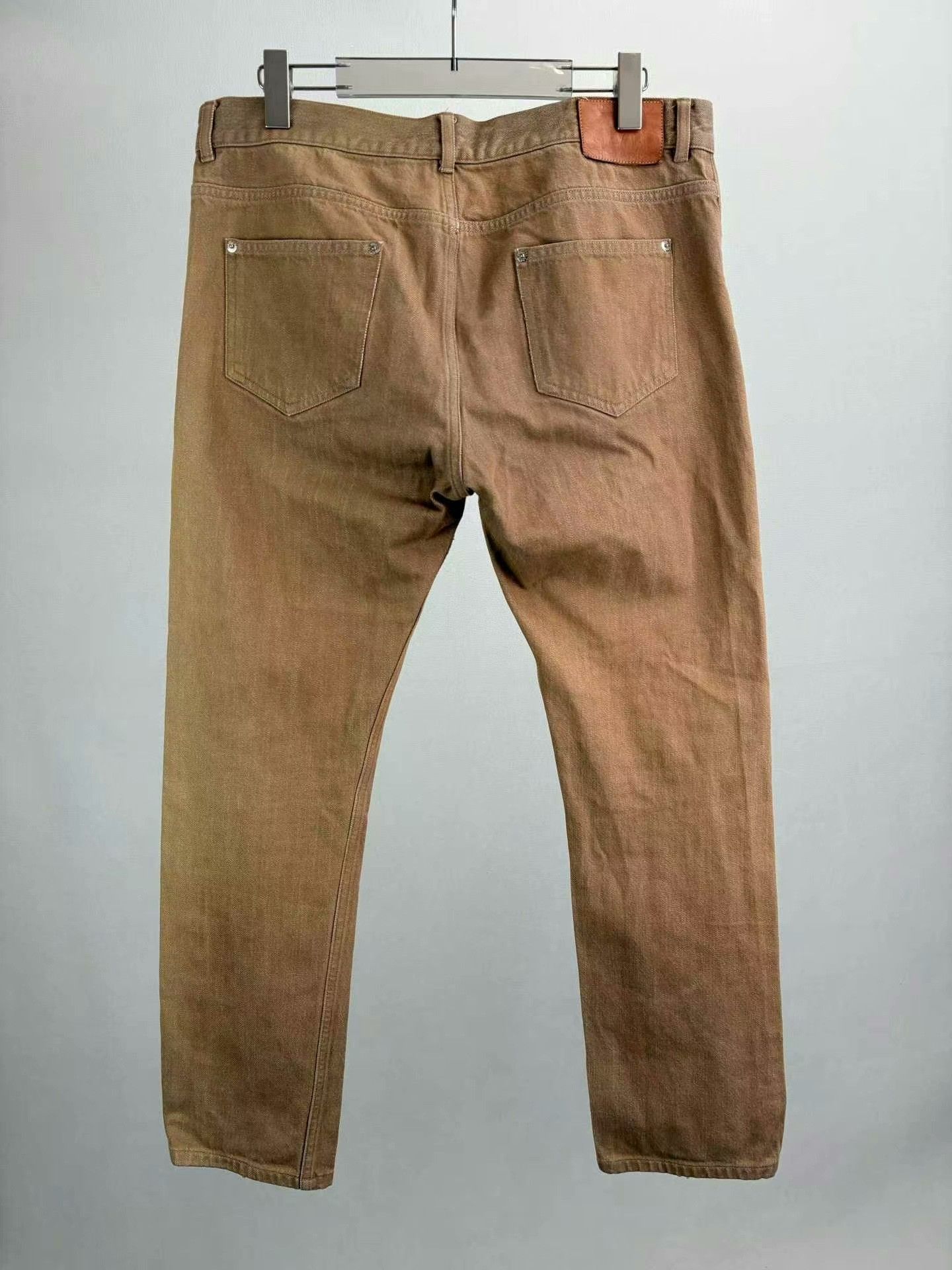 Louis Vuitton Louis Vuitton Brown Leather Patch Jeans 36 Size US 36 / EU 52 - 2 Thumbnail