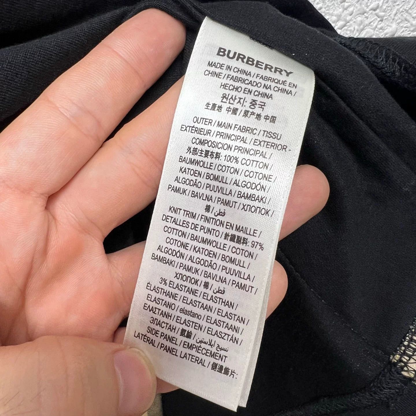 Burberry Burberry Check Panel Logo T-Shirt Size M Size US M / EU 48-50 / 2 - 5 Thumbnail