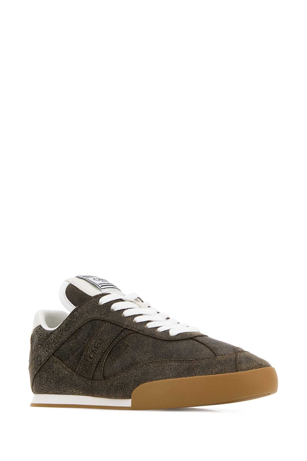 Chloe Brown Leather Chloe Kick Sneakers Size US 10 / IT 40 - 2 Thumbnail