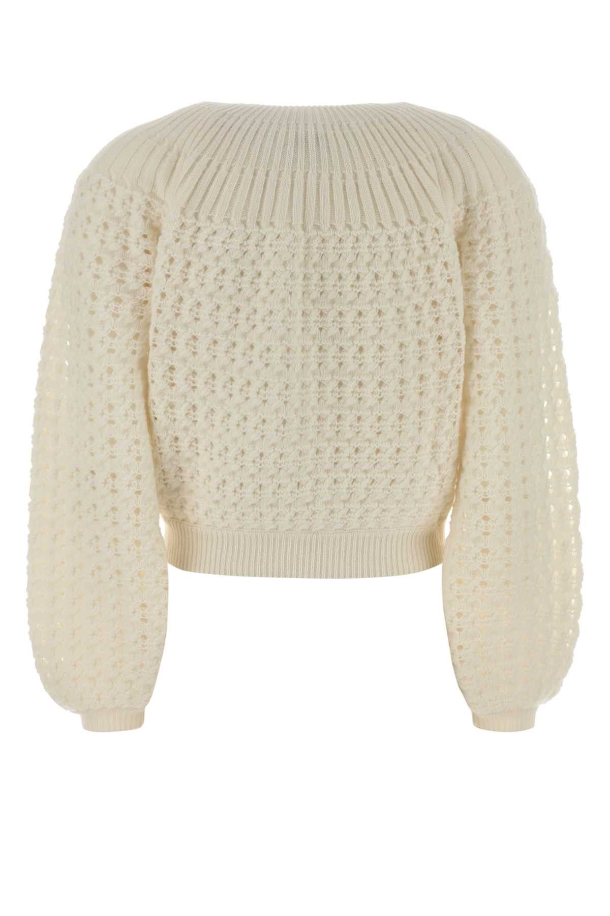 Chloe White Crochet Cardigan Size S / US 4 / IT 40 - 2 Thumbnail