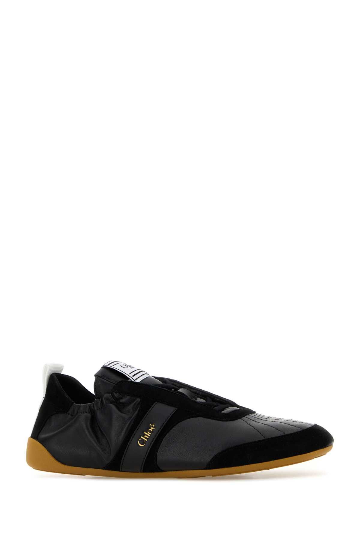 Chloe Black Leather Chloã¨ Kick Sneakers Size US 6 / IT 36 - 2 Thumbnail