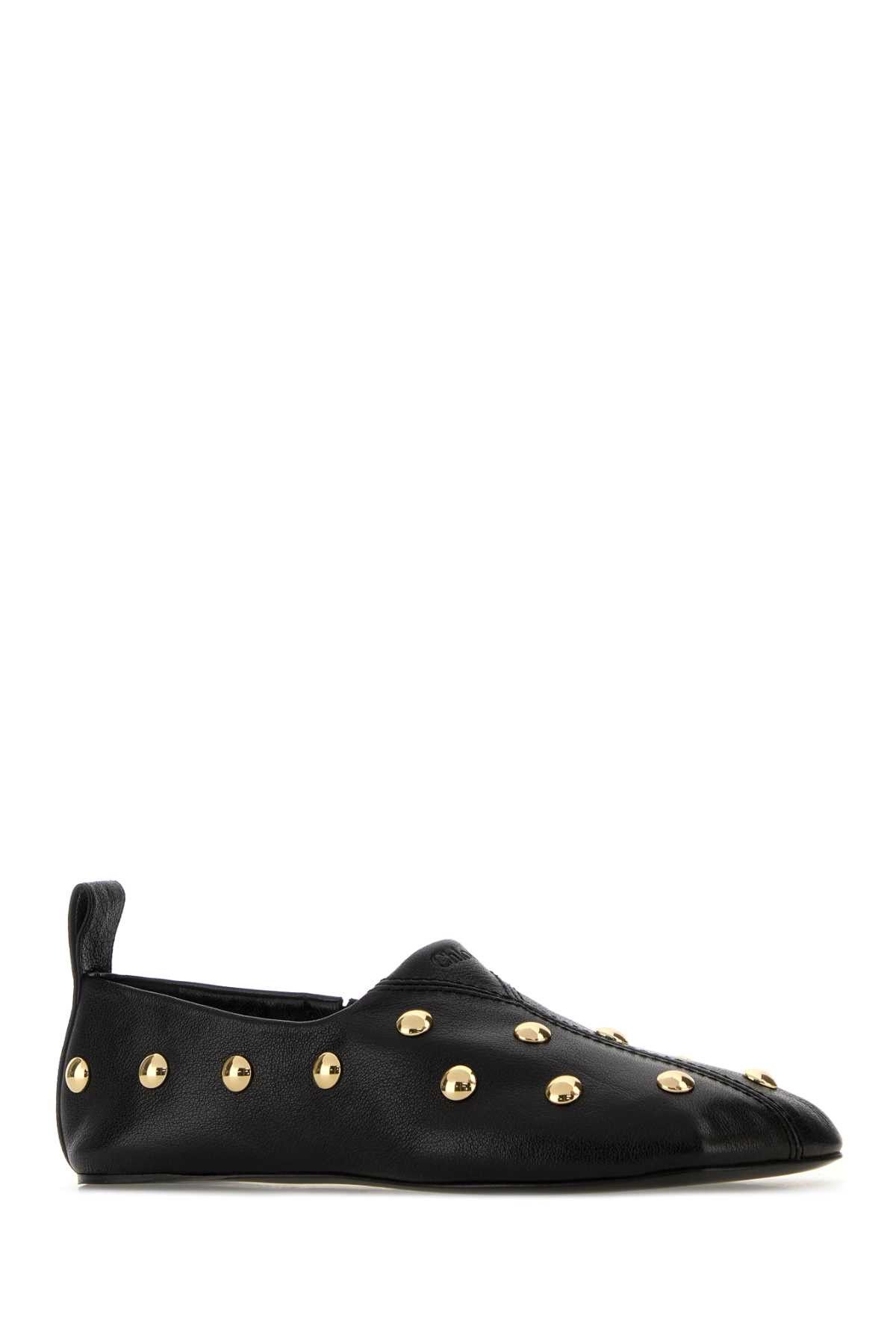 Chloe Black Leather Rita Loafers Size US 7 / IT 37 - 2 Thumbnail