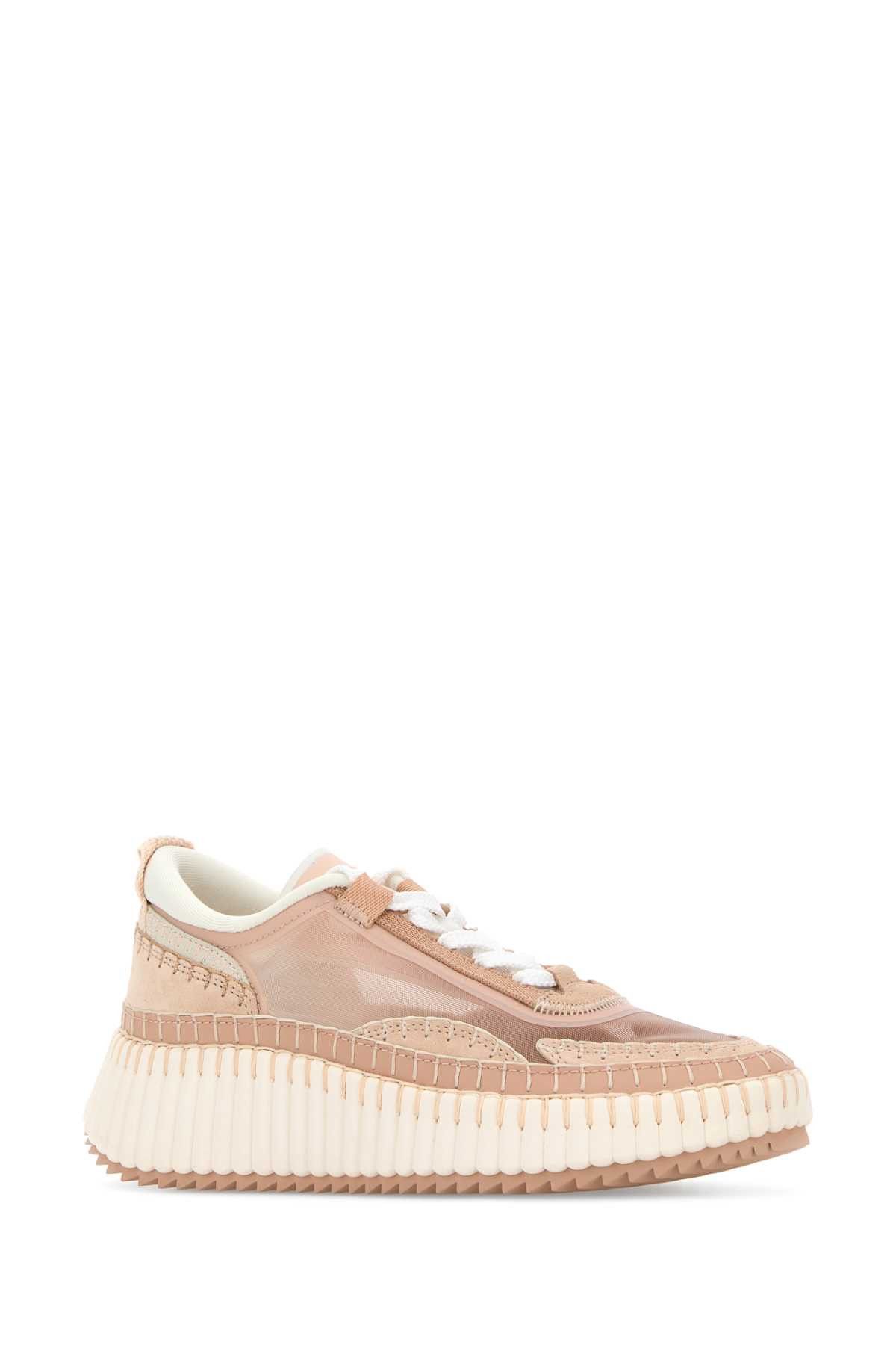 Chloe Pink Fabric Nama Sneakers Size US 8 / IT 38 - 2 Thumbnail