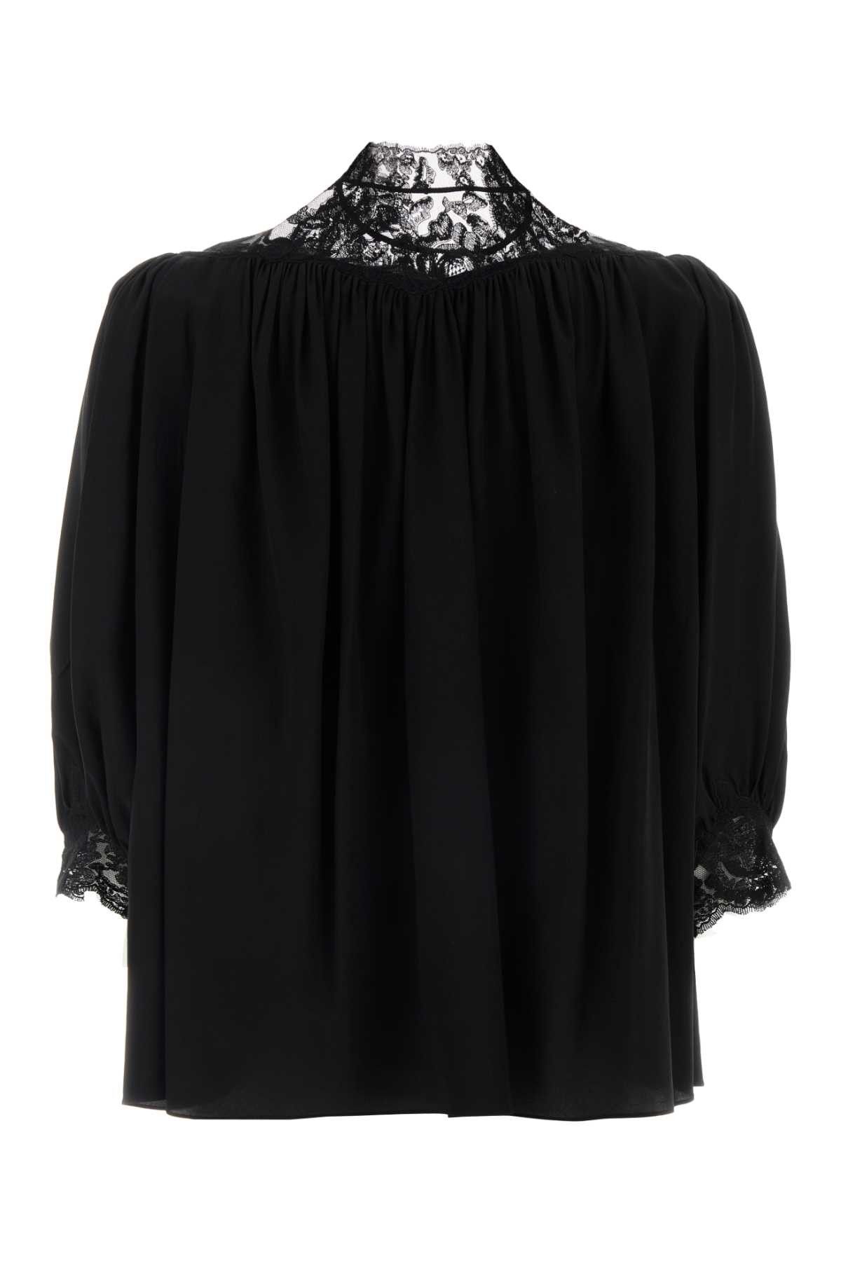 Chloe Black Silk Blouse Size M / US 6-8 / IT 42-44 - 2 Thumbnail