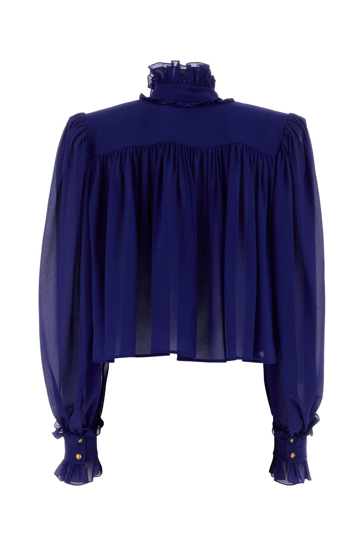 Chloe Blue Georgette Top Size XS / US 0-2 / IT 36-38 - 2 Thumbnail