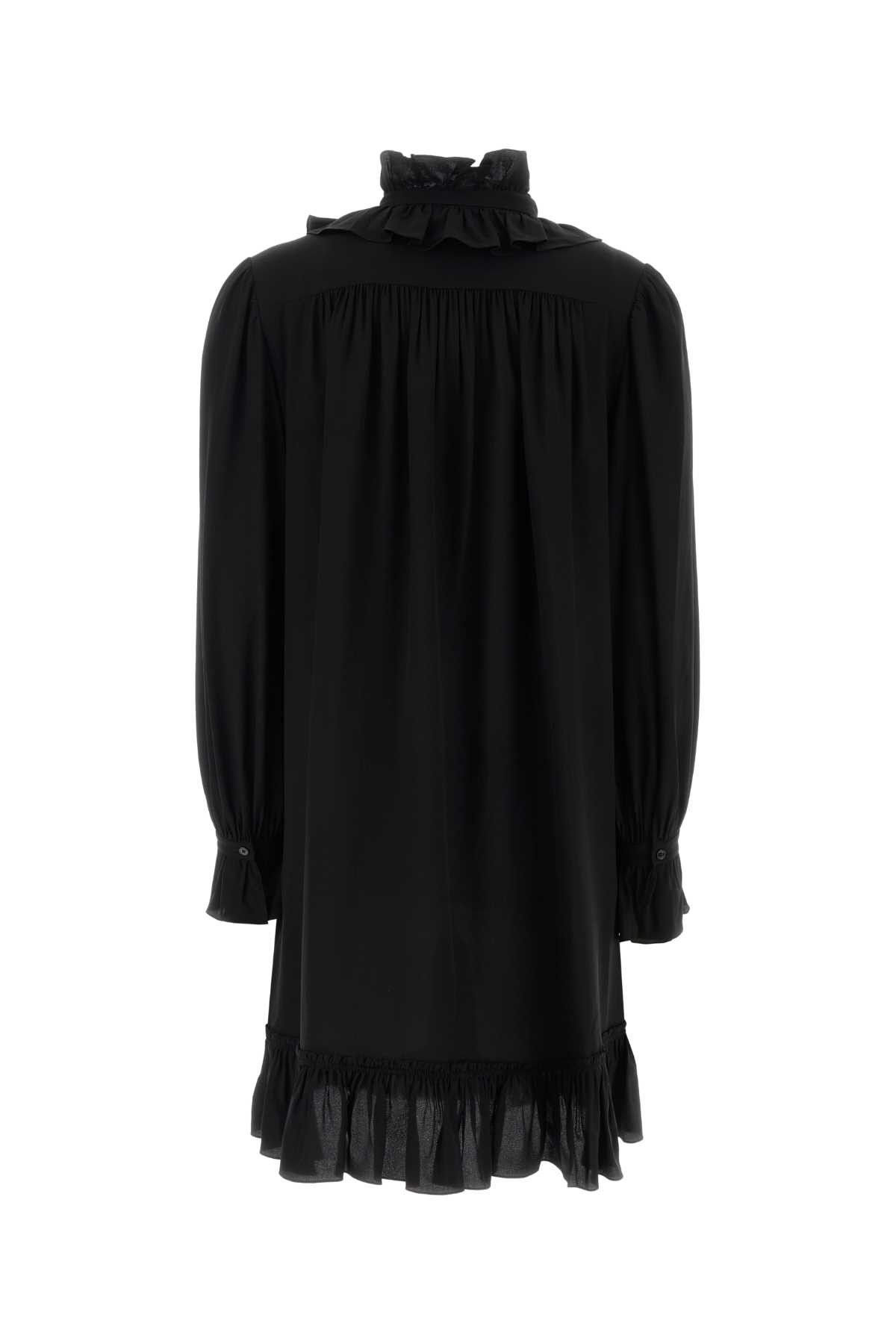 Chloe Black Crepe Mini Dress Size S / US 4 / IT 40 - 2 Thumbnail