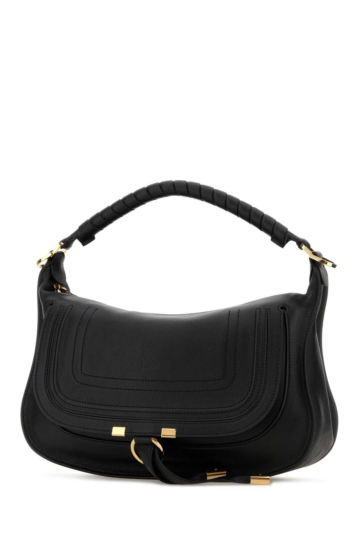 Chloe Black Leather Small Marcie Shoulder Bag Size ONE SIZE - 2 Thumbnail