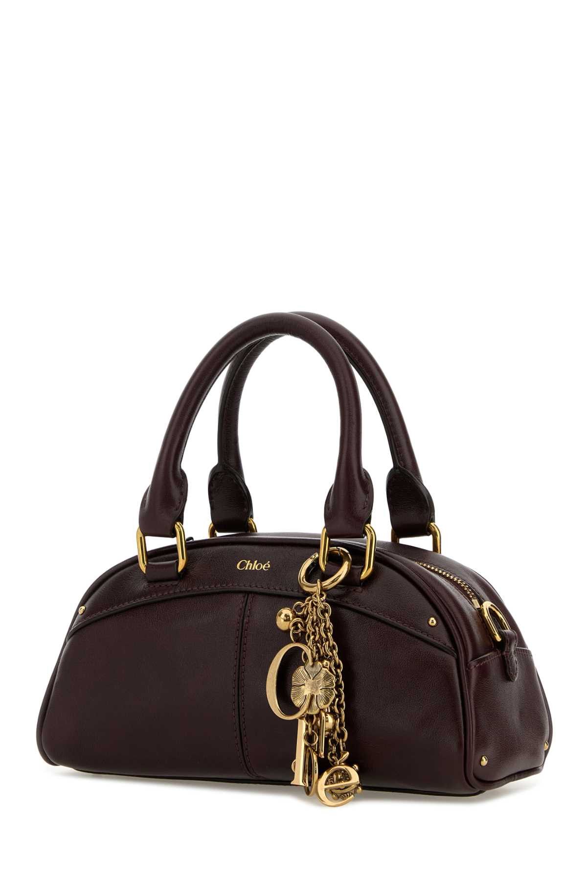 Chloe Grape Small Leather Bowling Chloe Small Handbag Size ONE SIZE - 2 Thumbnail