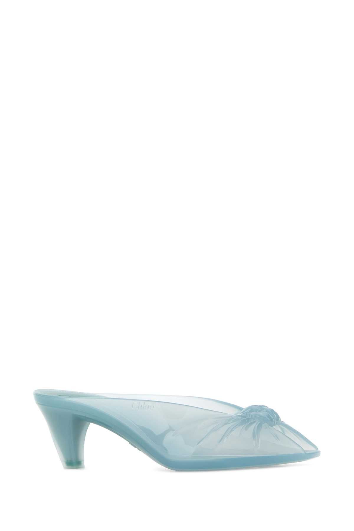 Chloe Light Blue Rubber Chloe Jelly Mules Size US 9 / IT 39 - 2 Thumbnail