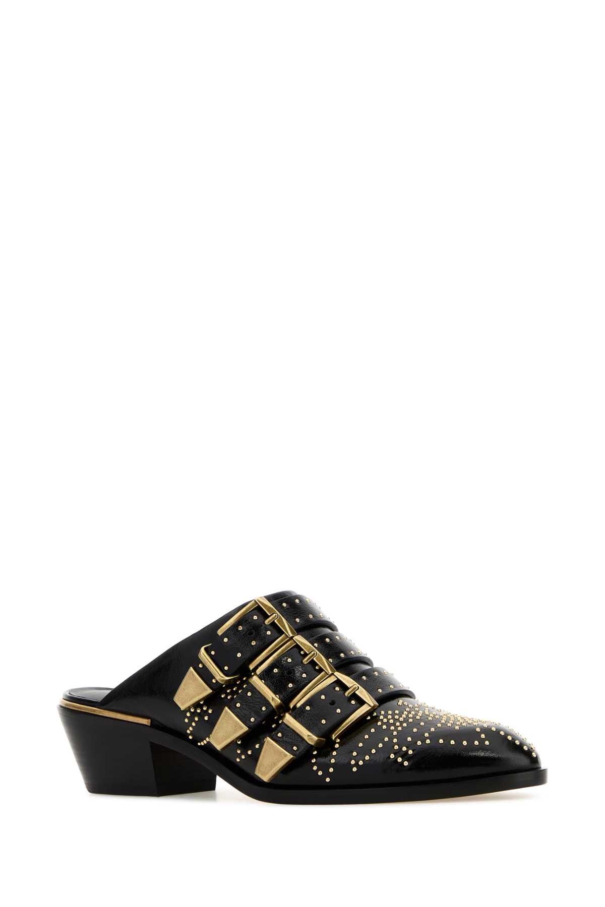 Chloe Black Leather Susan Mules Size US 8 / IT 38 - 2 Thumbnail