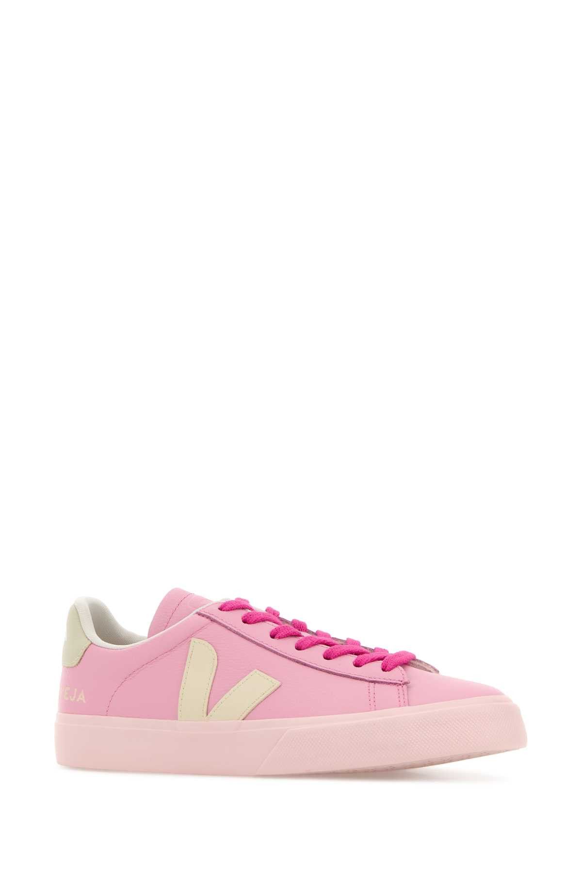 Veja Pink Leather Campo Sneakers Size US 7 / IT 37 - 2 Thumbnail