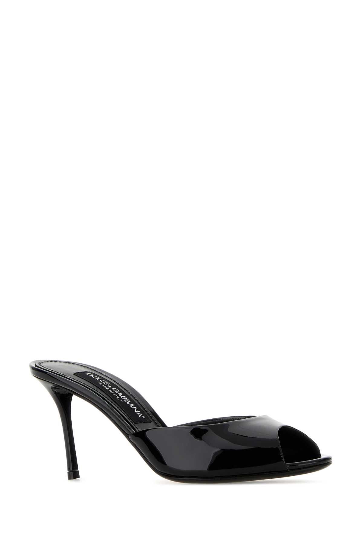 Dolce & Gabbana Black Leather Keira Mules Size US 6 / IT 36 - 2 Thumbnail