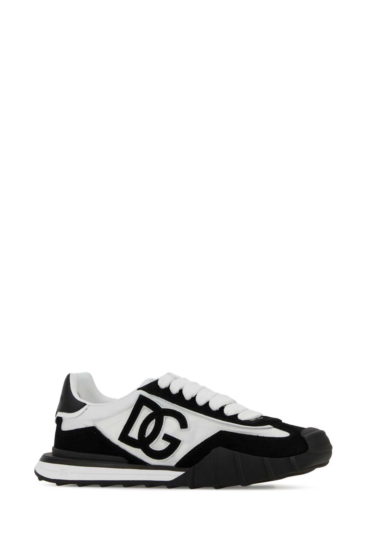 Dolce & Gabbana Two-Tone Canvas And Suede Dg Athletic Sneakers Size US 9 / EU 42 - 2 Thumbnail