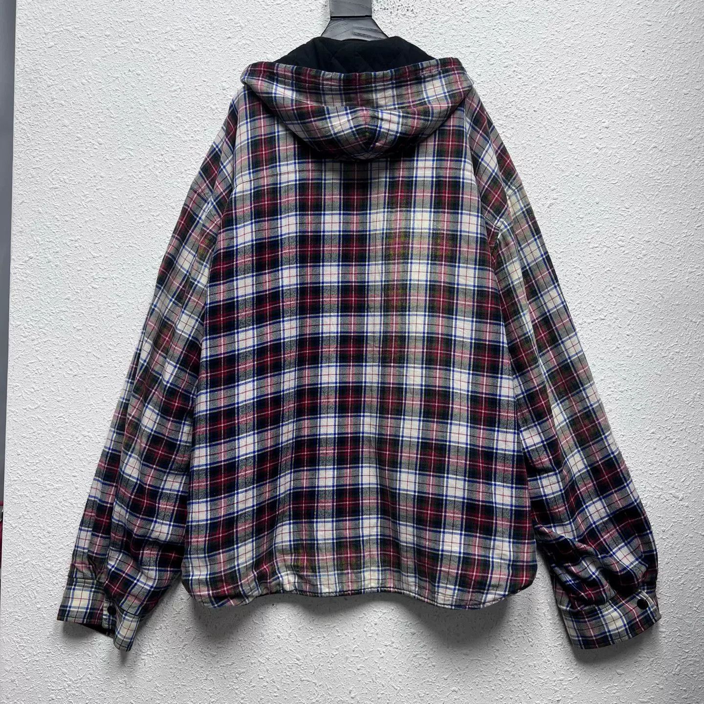 Balenciaga Balenciaga Hooded Padded Plaid Flannel Jacket Size S Size US S / EU 44-46 / 1 - 2 Thumbnail