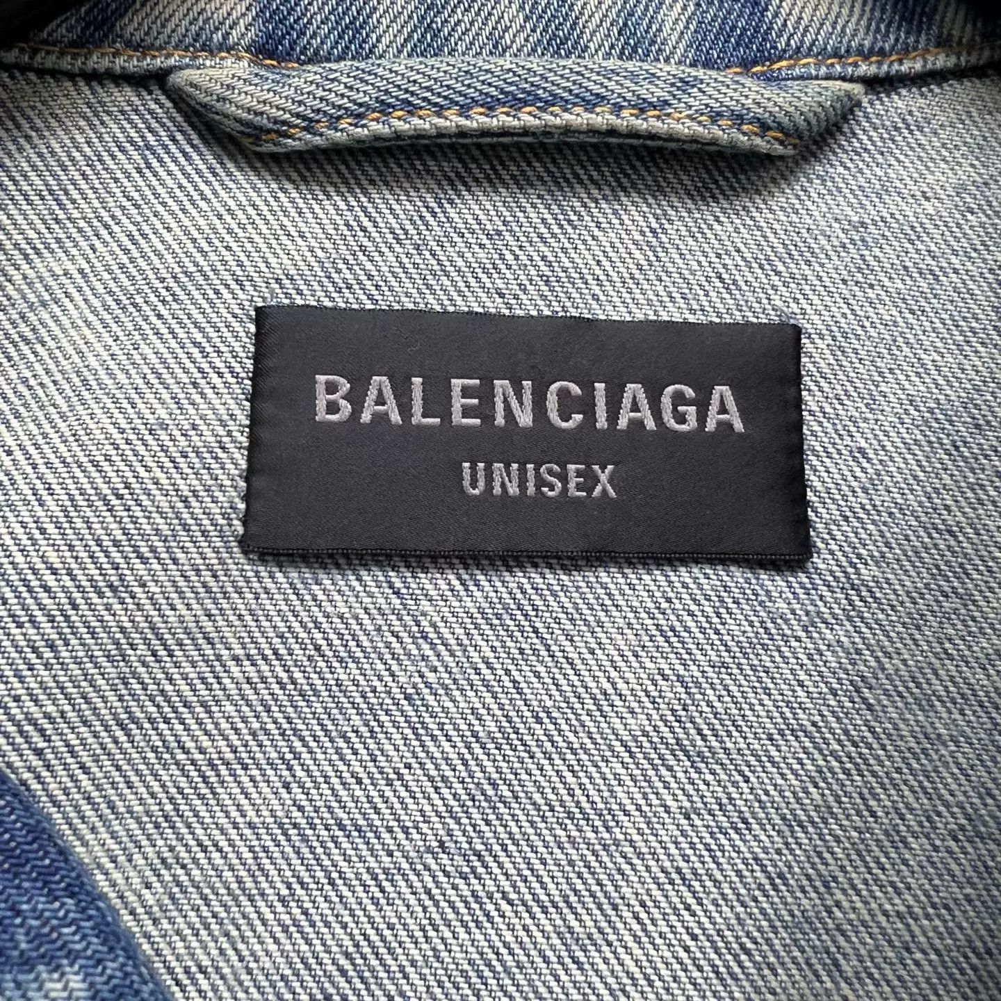 Balenciaga Balenciaga Logo Print Denim Jacket XS Size US XS / EU 42 / 0 - 3 Thumbnail