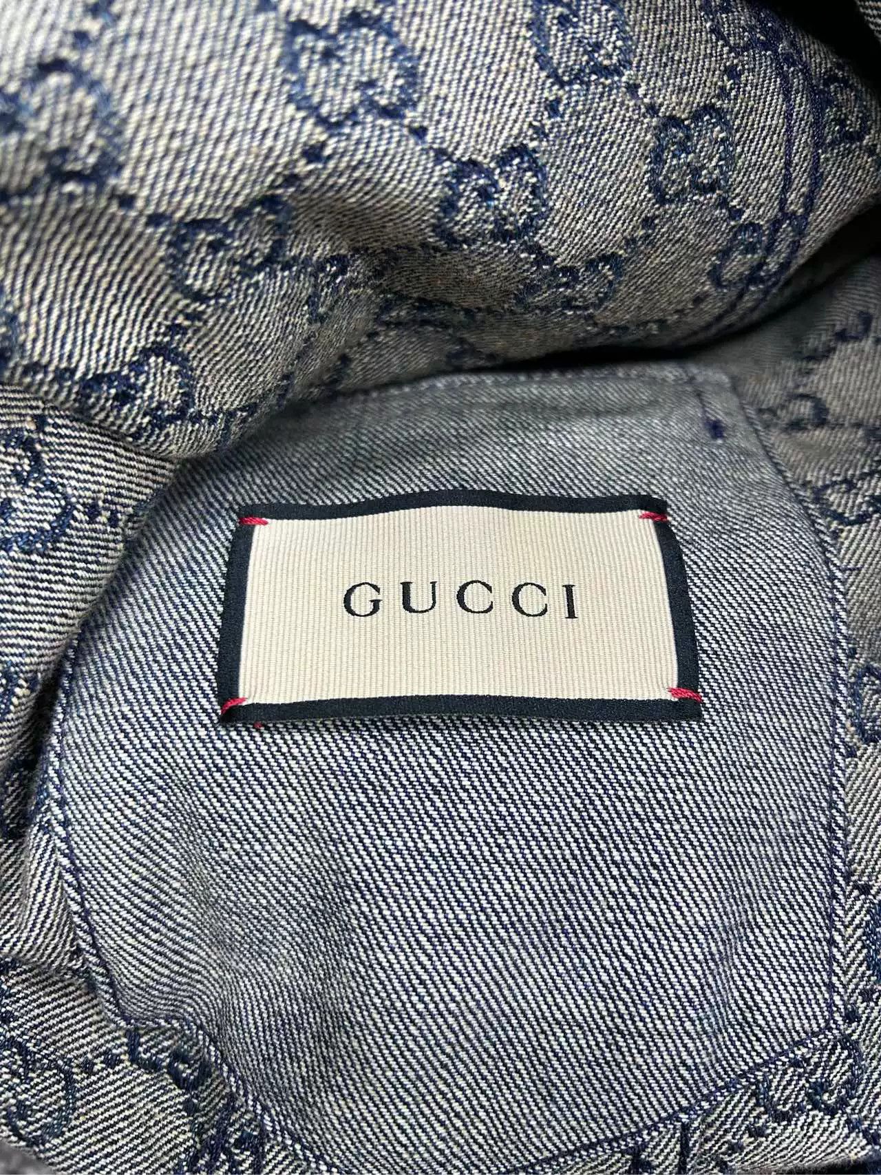 Gucci Gucci GG Monogram Denim Jacket Size 56 Size US XL / EU 56 / 4 - 4 Thumbnail