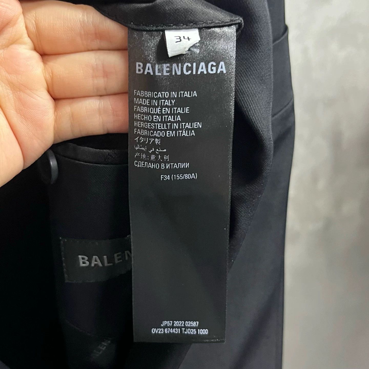 Balenciaga Balenciaga Viscose Gabardine Blazer Size FR 34 Size XS / US 0-2 / IT 36-38 - 4 Thumbnail
