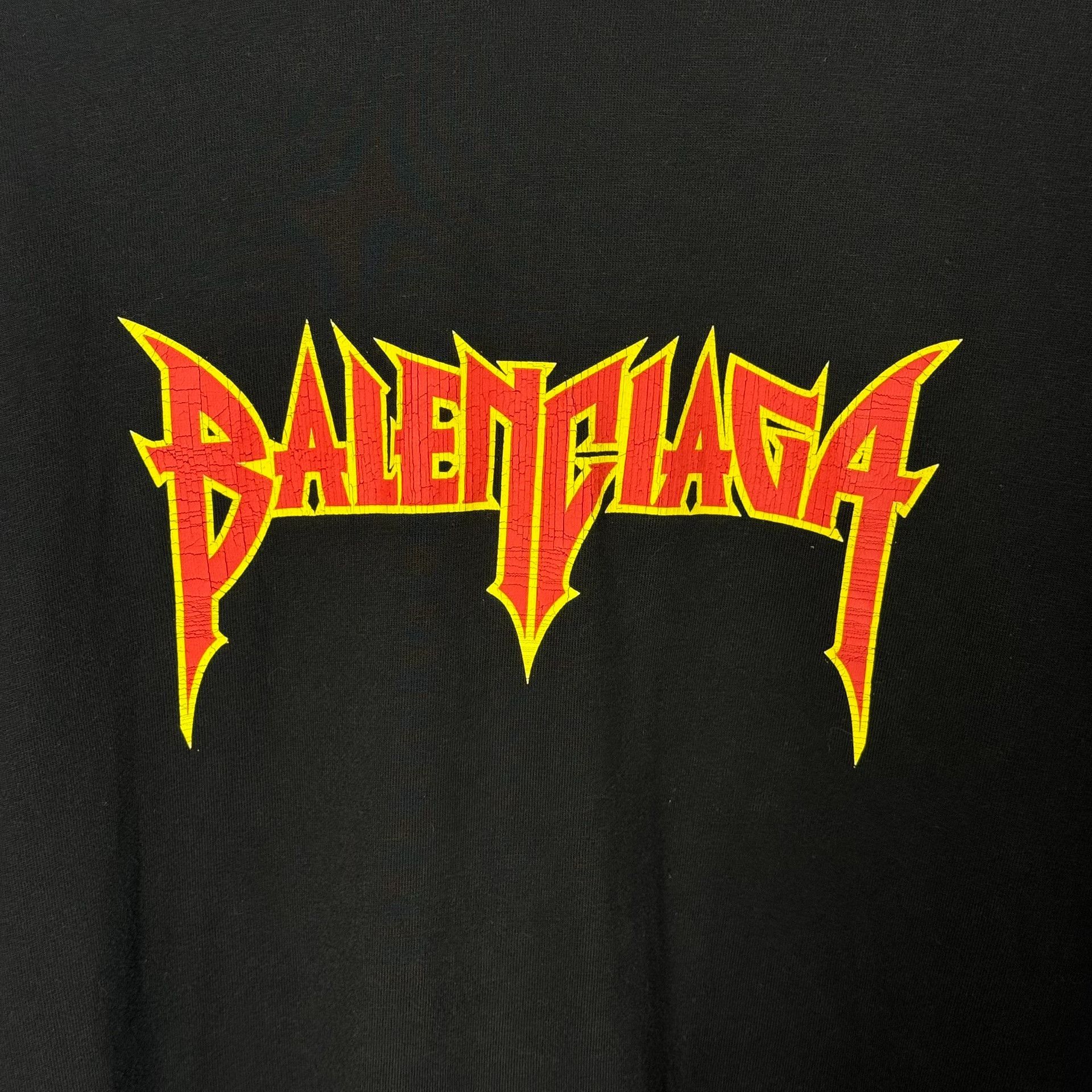 Balenciaga Balenciaga Flame Logo Distressed T-Shirt Size 3 Size US L / EU 52-54 / 3 - 3 Thumbnail