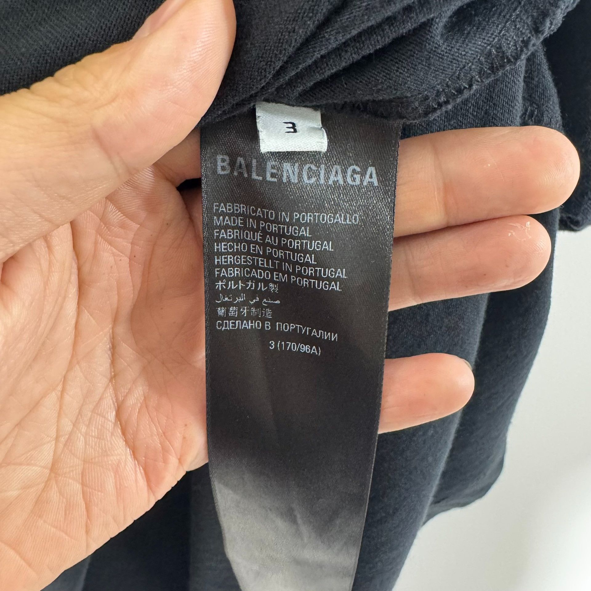 Balenciaga Balenciaga Flame Logo Distressed T-Shirt Size 3 Size US L / EU 52-54 / 3 - 6 Thumbnail