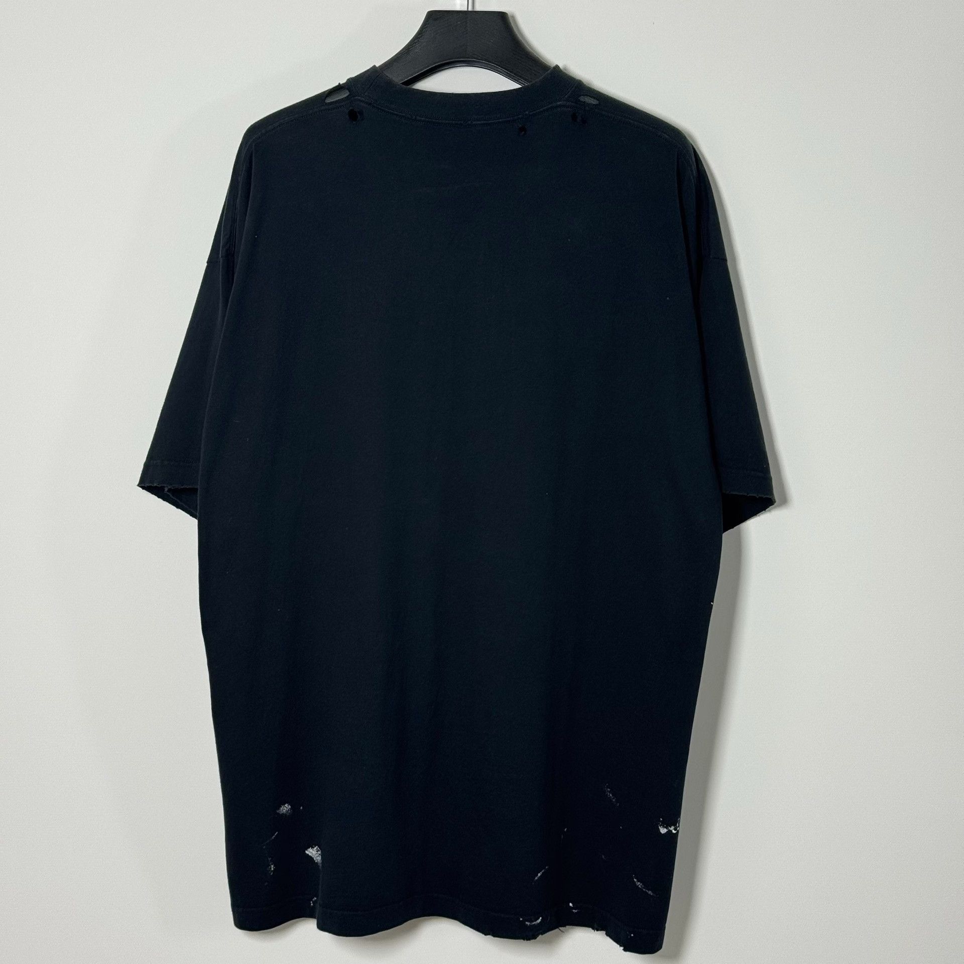 Balenciaga Balenciaga Flame Logo Distressed T-Shirt Size 3 Size US L / EU 52-54 / 3 - 2 Thumbnail