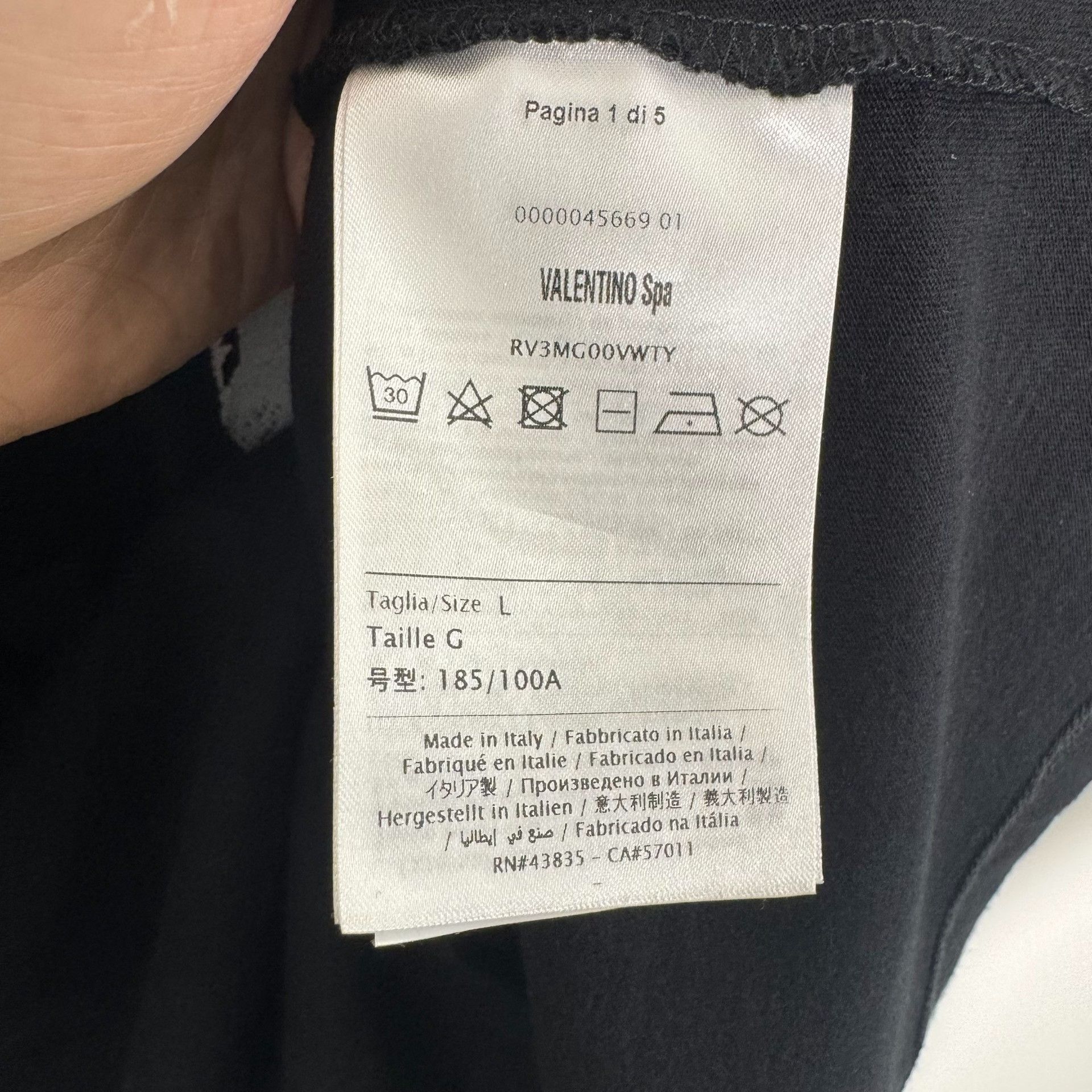 Valentino Valentino Wolf Print Logo T-Shirt Size L Size US L / EU 52-54 / 3 - 5 Thumbnail