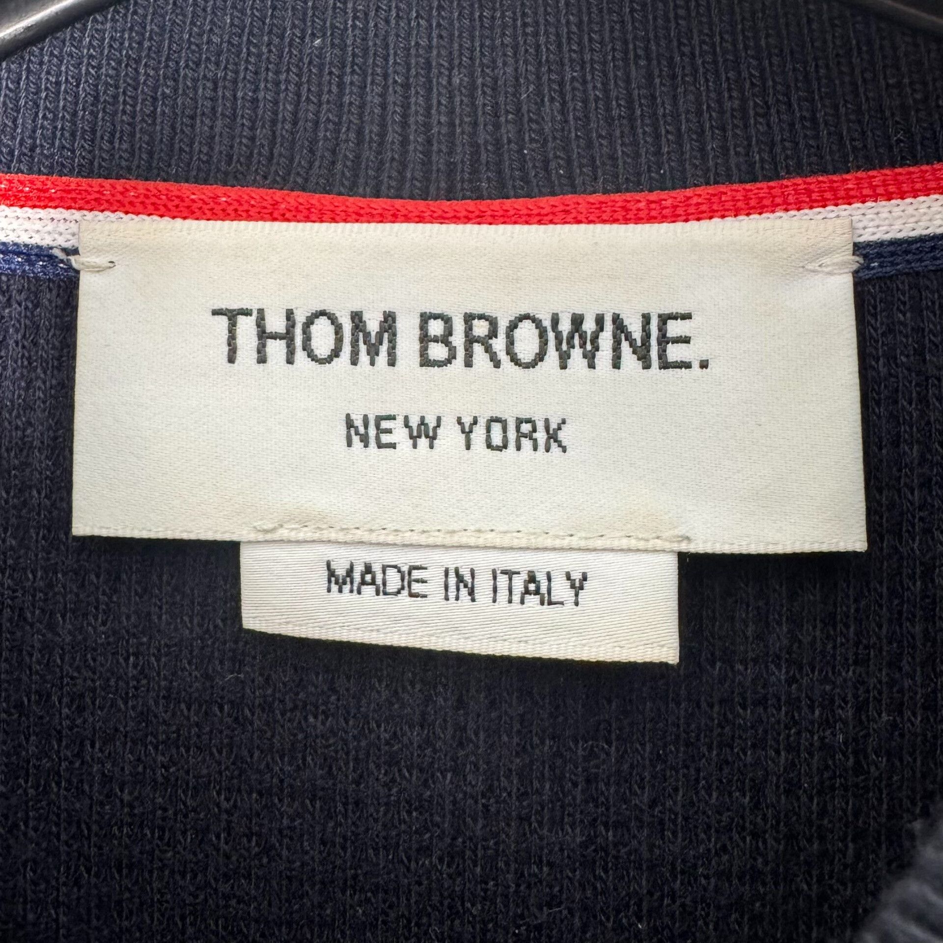 Thom Browne Thom Browne 4-Bar Stripe Waffle Polo Size 3 Size US L / EU 52-54 / 3 - 5 Thumbnail