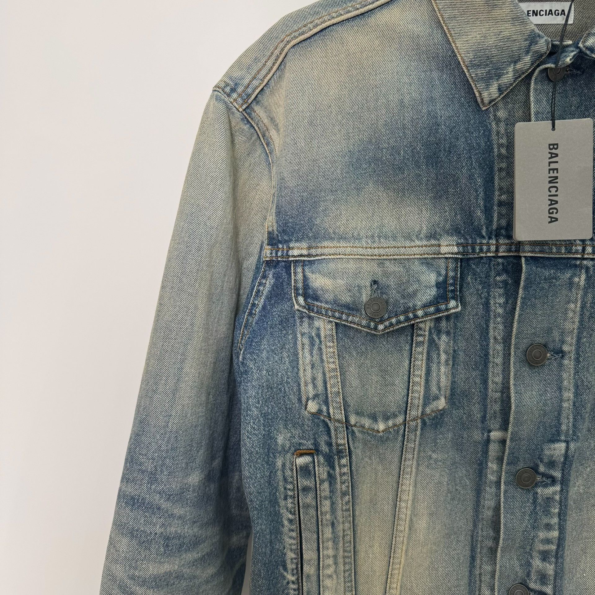 Balenciaga Balenciaga Washed Blue Denim Jacket FR 34 Size XS / US 0-2 / IT 36-38 - 5 Thumbnail