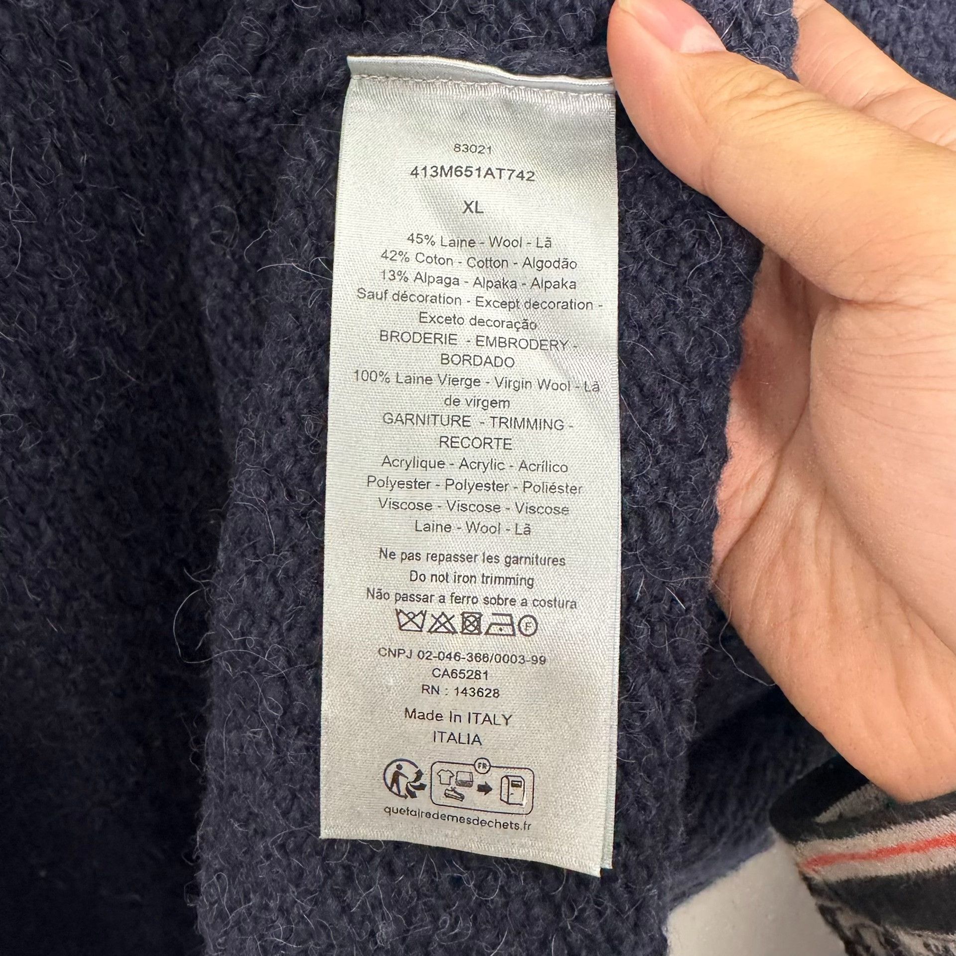 Dior Dior x Otani Workshop Dinosaur Distressed Sweater XL Size US XL / EU 56 / 4 - 7 Thumbnail