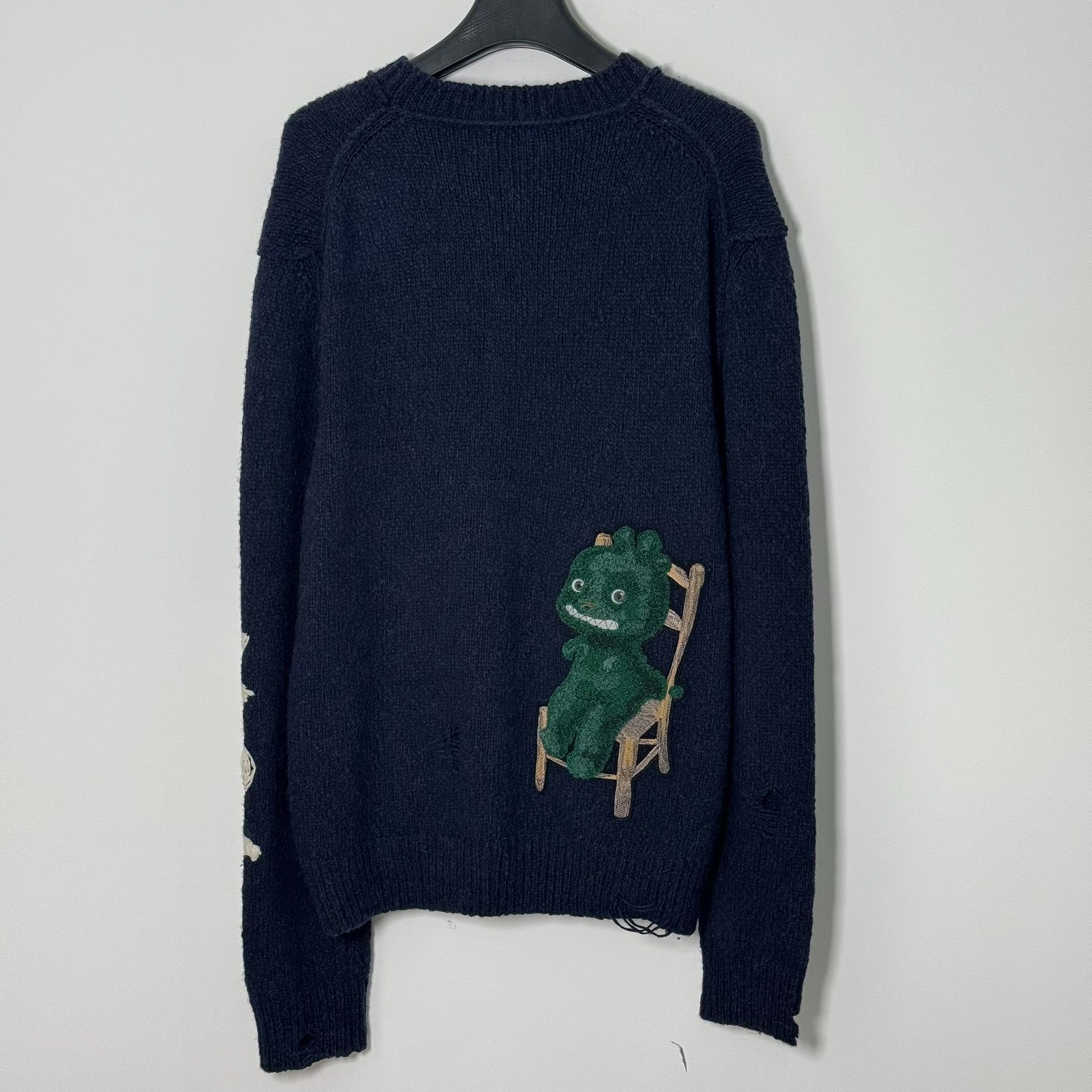 Dior Dior x Otani Workshop Dinosaur Distressed Sweater XL Size US XL / EU 56 / 4 - 3 Thumbnail