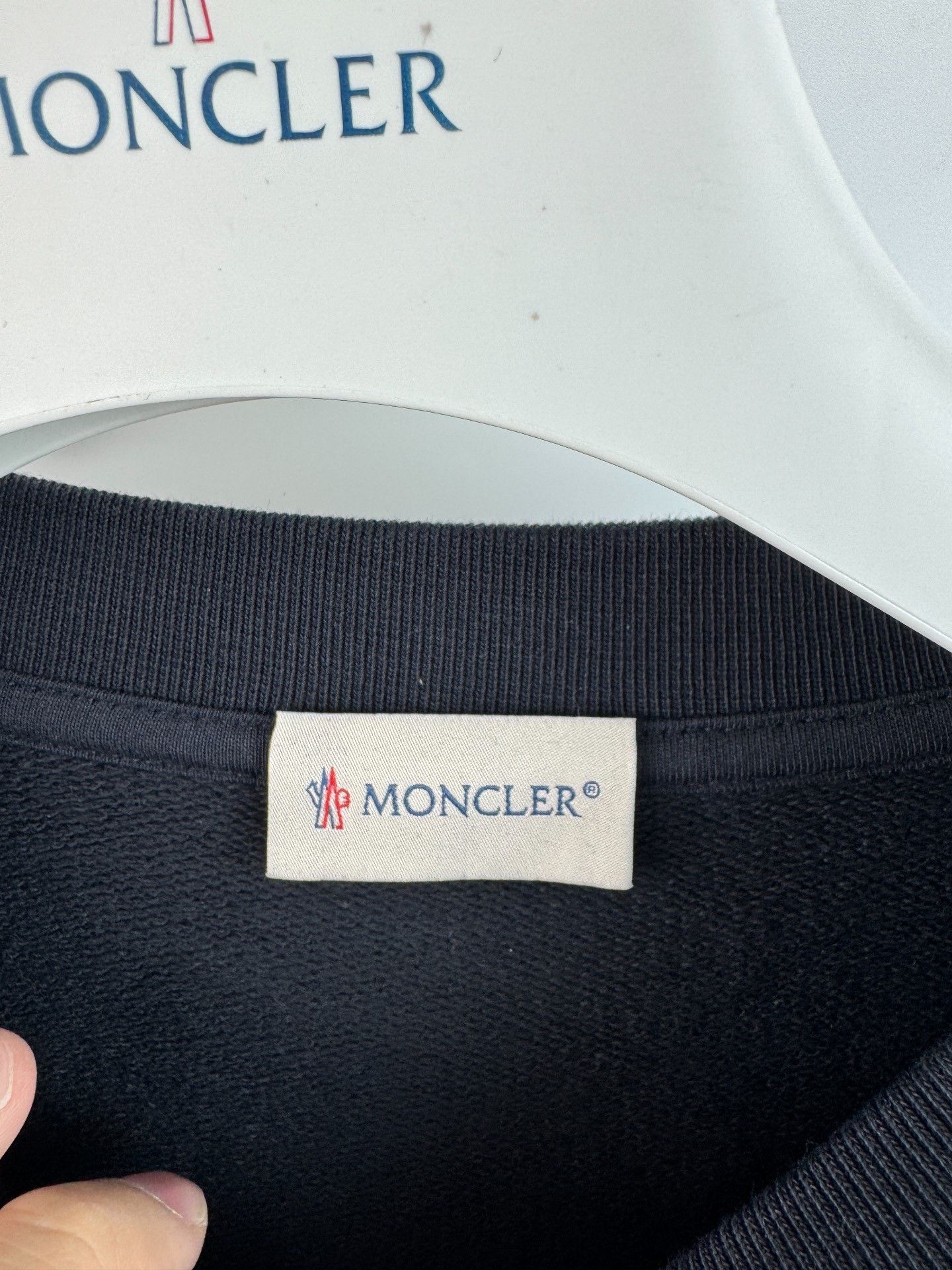 Moncler Moncler Flocked Logo Sweatshirt Size L Size US L / EU 52-54 / 3 - 7 Thumbnail