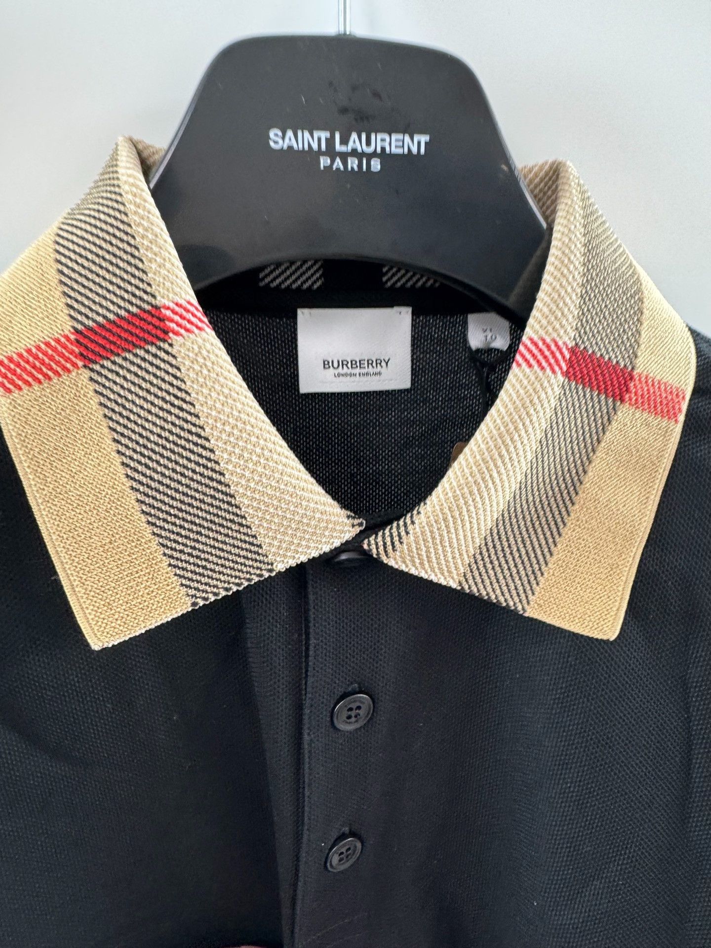 Burberry Burberry Check Collar Polo Shirt XL Size US XL / EU 56 / 4 - 2 Thumbnail