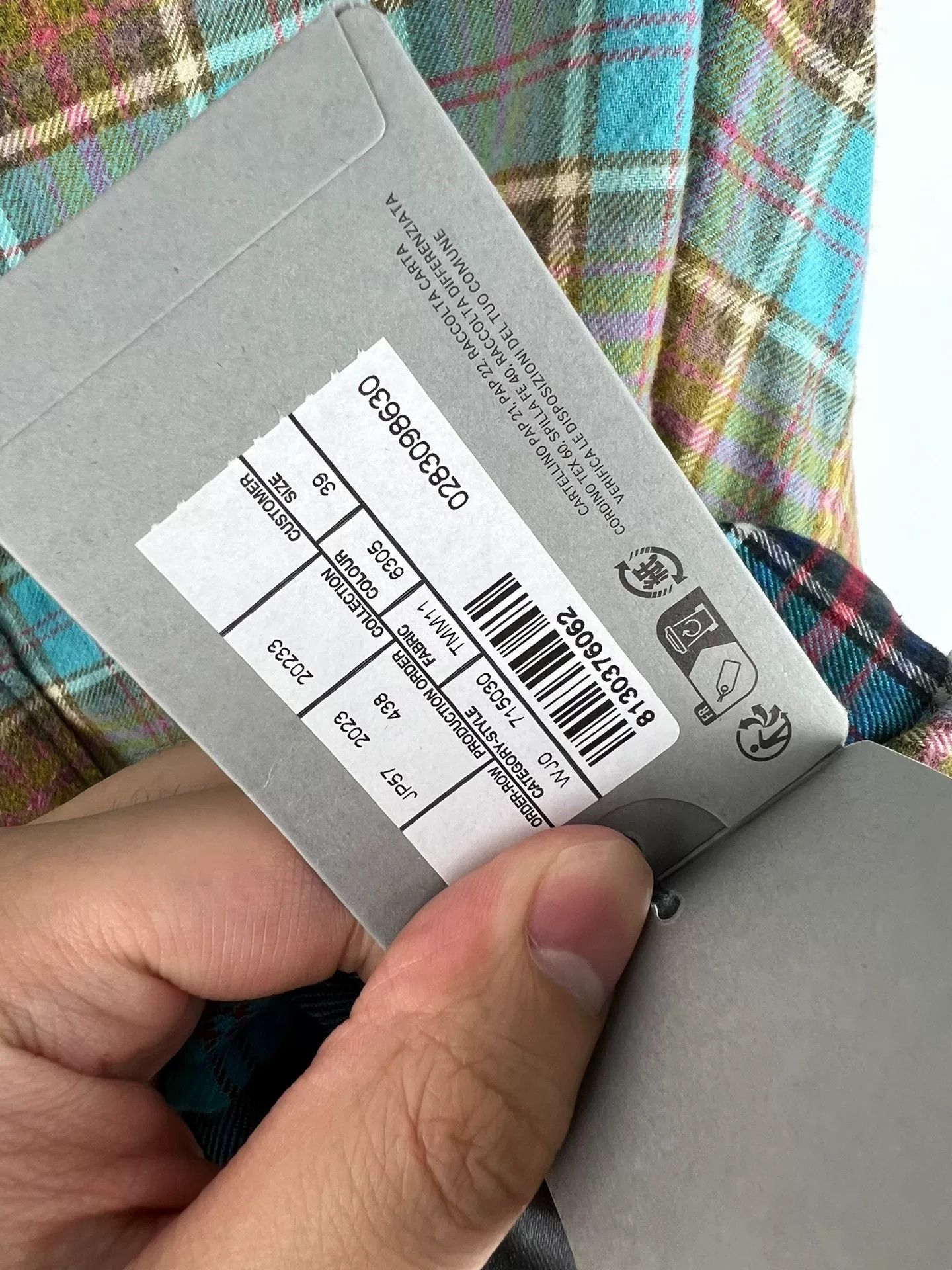 Balenciaga Balenciaga Gradient Plaid Flannel Shirt Size 39 Size US M / EU 48-50 / 2 - 6 Thumbnail
