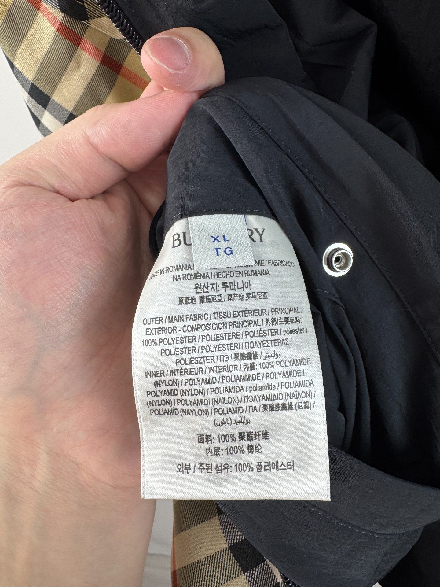 Burberry Burberry Diagonal Check Reversible Jacket XL Size US XL / EU 56 / 4 - 2 Thumbnail