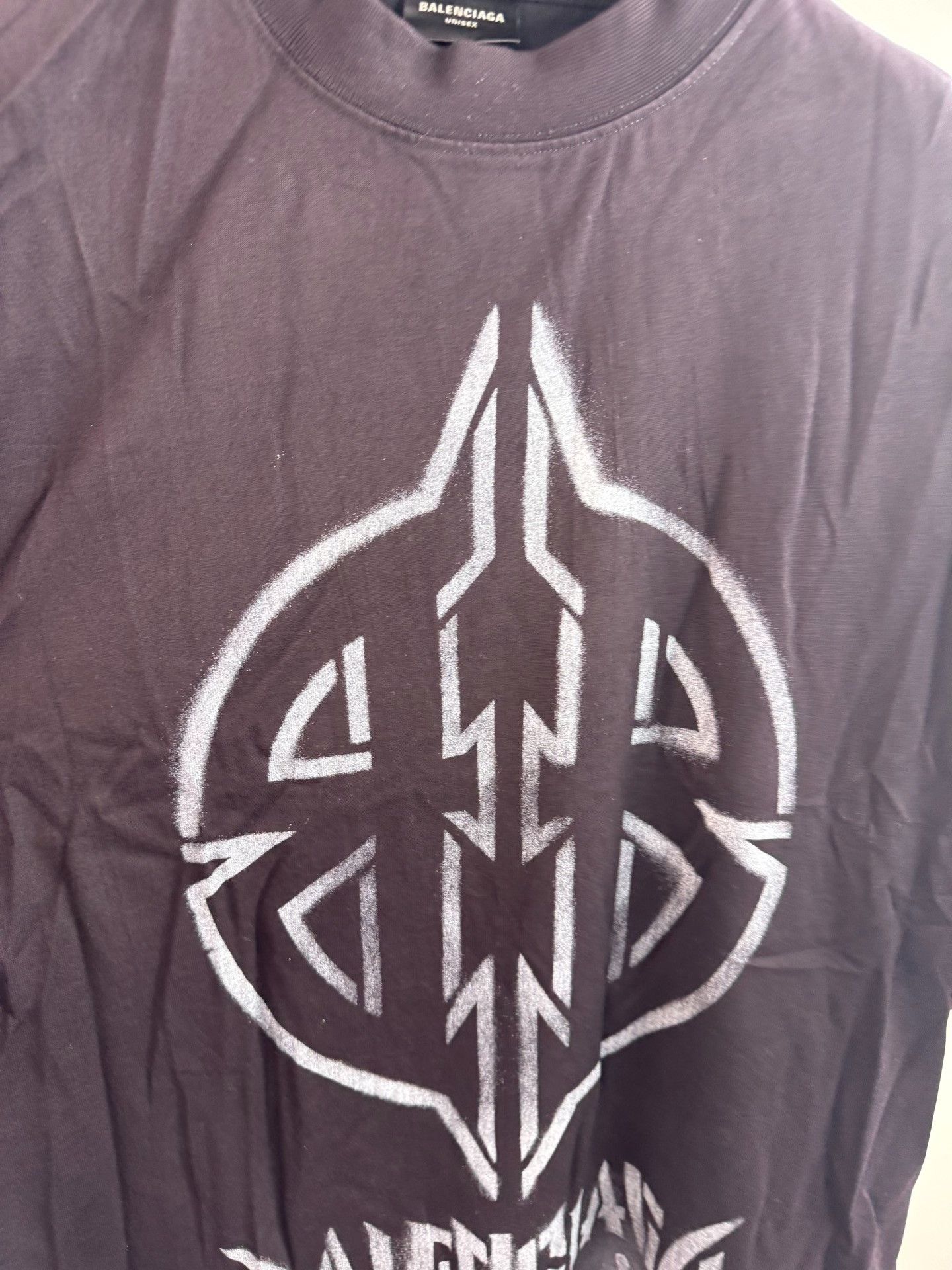 Balenciaga Balenciaga Washed Anti-War Logo T-Shirt Size 2 Size US M / EU 48-50 / 2 - 2 Thumbnail
