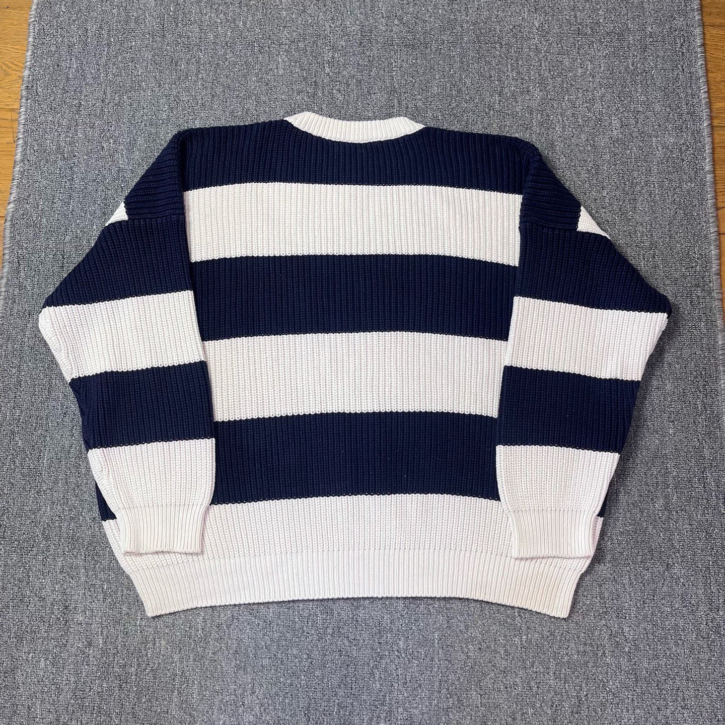 Celine CELINE Striped Logo Knit Sweater XXL Size US XXL / EU 58 / 5 - 2 Thumbnail