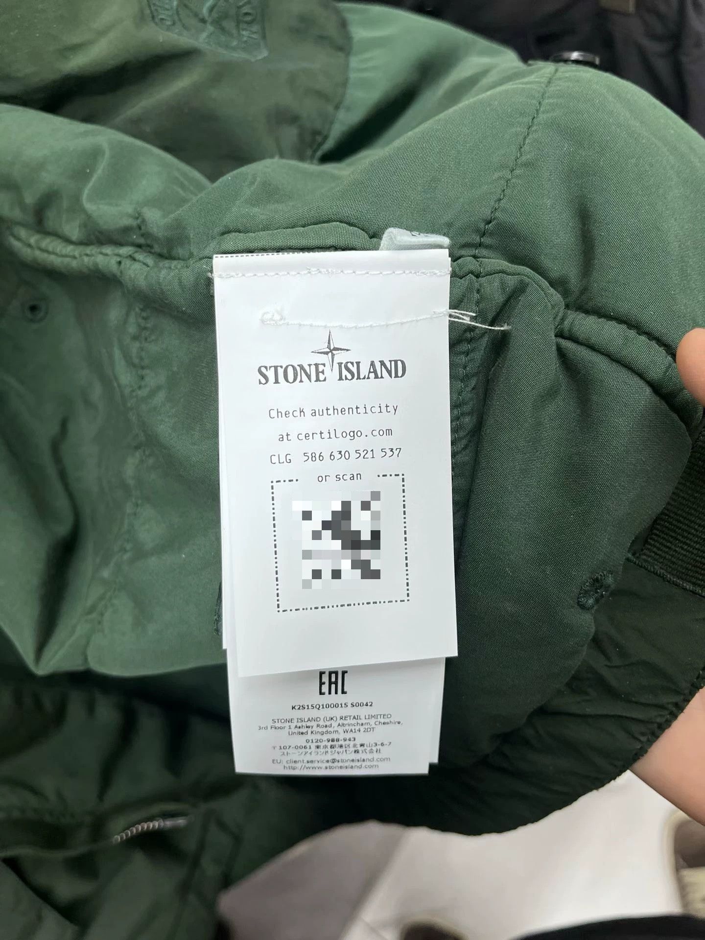 Stone Island Stone Island Green Canvas Stand Collar Jacket Size M Size US M / EU 48-50 / 2 - 7 Thumbnail