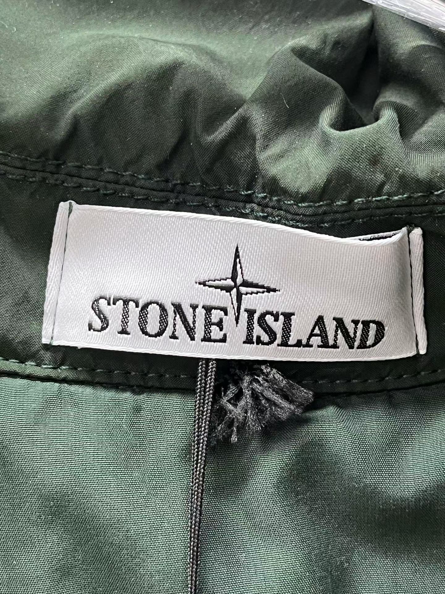 Stone Island Stone Island Green Canvas Stand Collar Jacket Size M Size US M / EU 48-50 / 2 - 3 Thumbnail