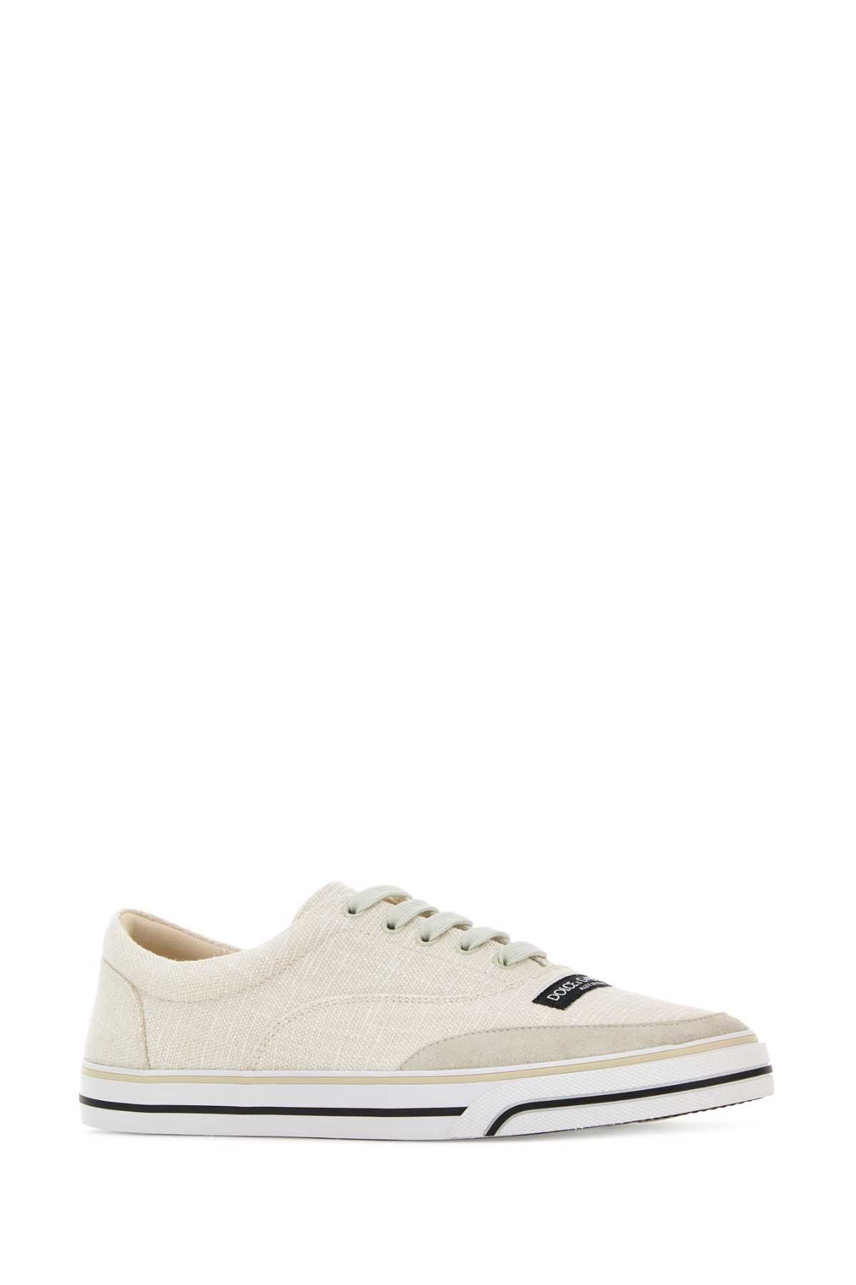 Dolce & Gabbana Ivory Canvas Dg Sailing Sneakers Size US 7.5 / EU 40-41 - 2 Thumbnail