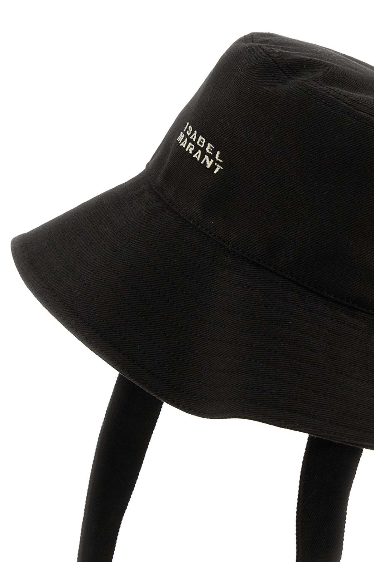 Isabel Marant Black Canvas Bucket Hat Size ONE SIZE - 2 Thumbnail