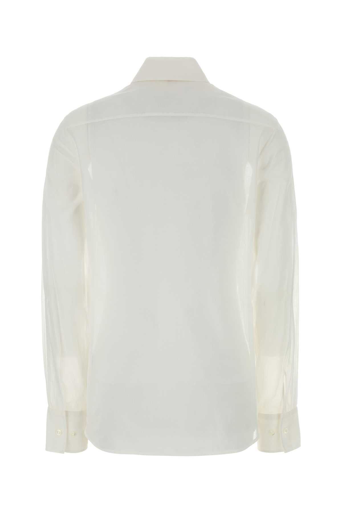 Ermanno Scervino White Cotton Shirt Size XS / US 0-2 / IT 36-38 - 2 Thumbnail