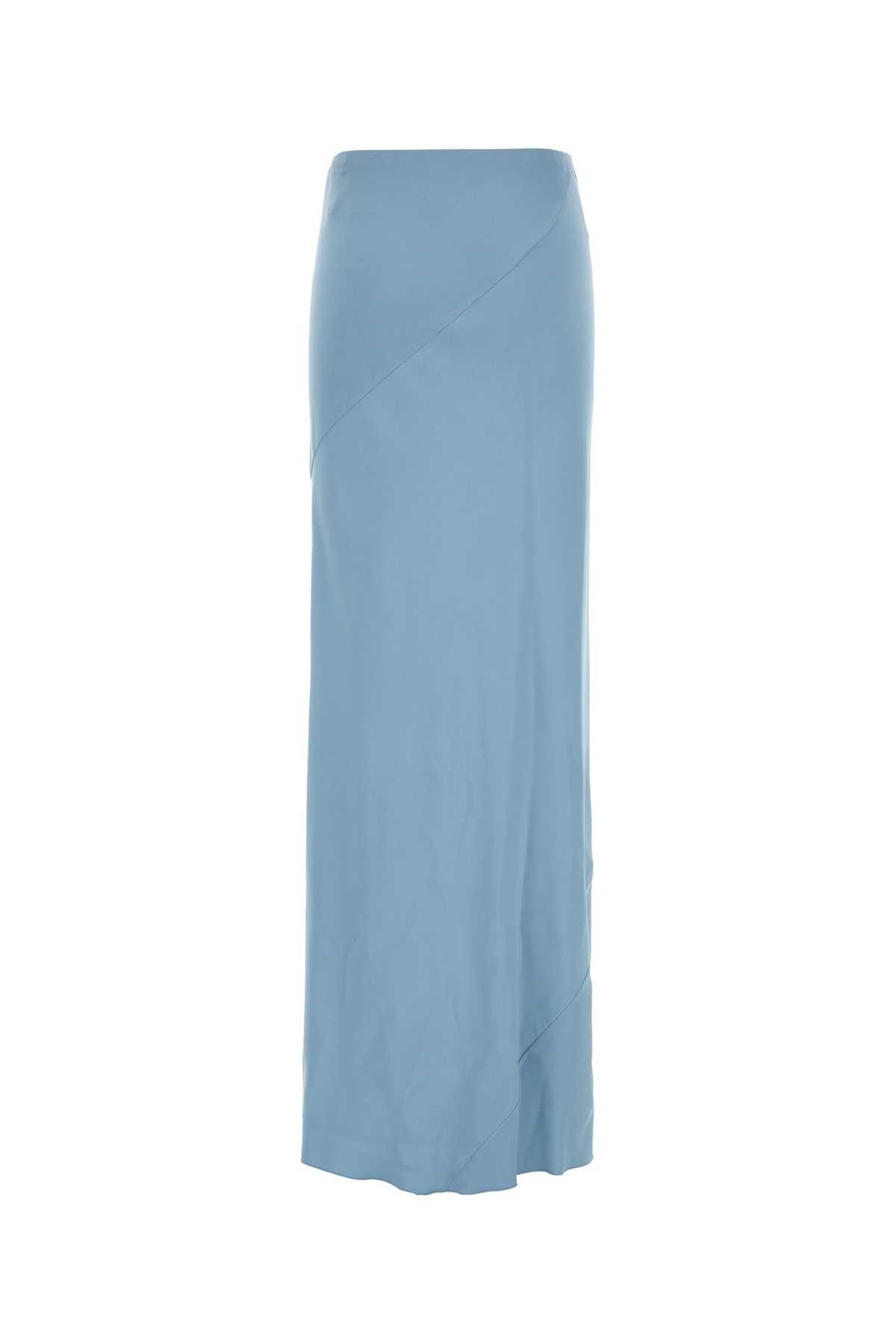 Ermanno Scervino Light-Blue Twill Skirt Size 27" / US 4 / IT 40 - 2 Thumbnail