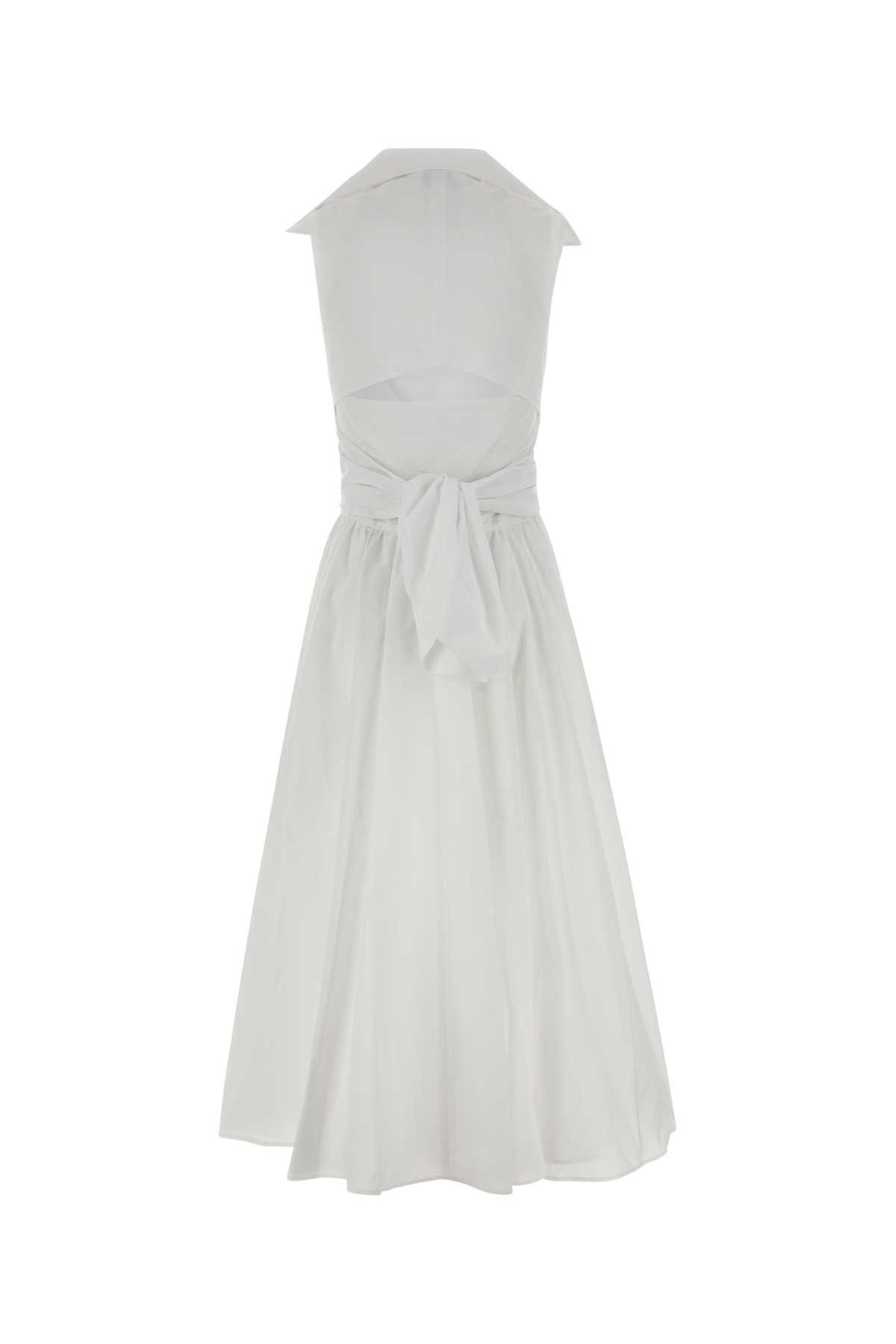 Patou White Faille Dress Size XS / US 0-2 / IT 36-38 - 2 Thumbnail