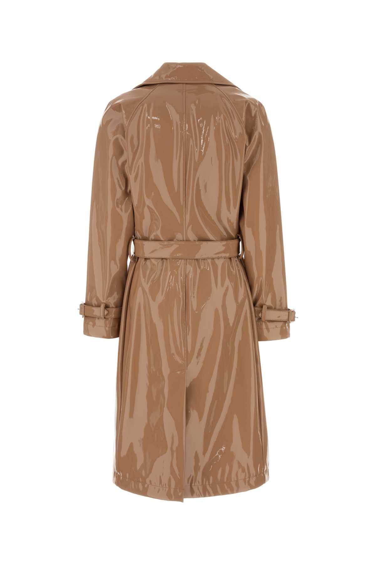 Dolce & Gabbana Skin Pink Synthetic Leather Trench Coat Size S / US 4 / IT 40 - 2 Thumbnail