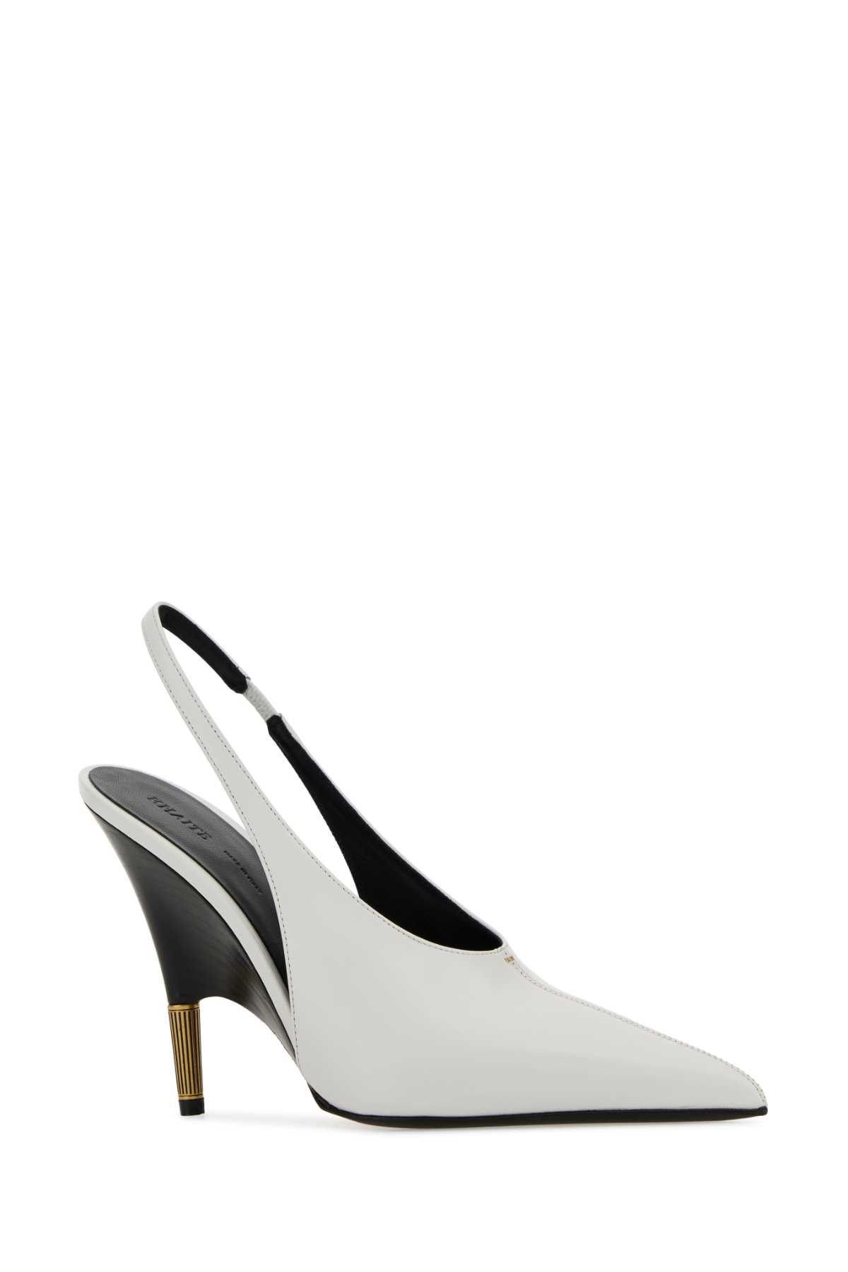 KHAITE White Leather Bella Pumps Size US 10 / IT 40 - 2 Thumbnail