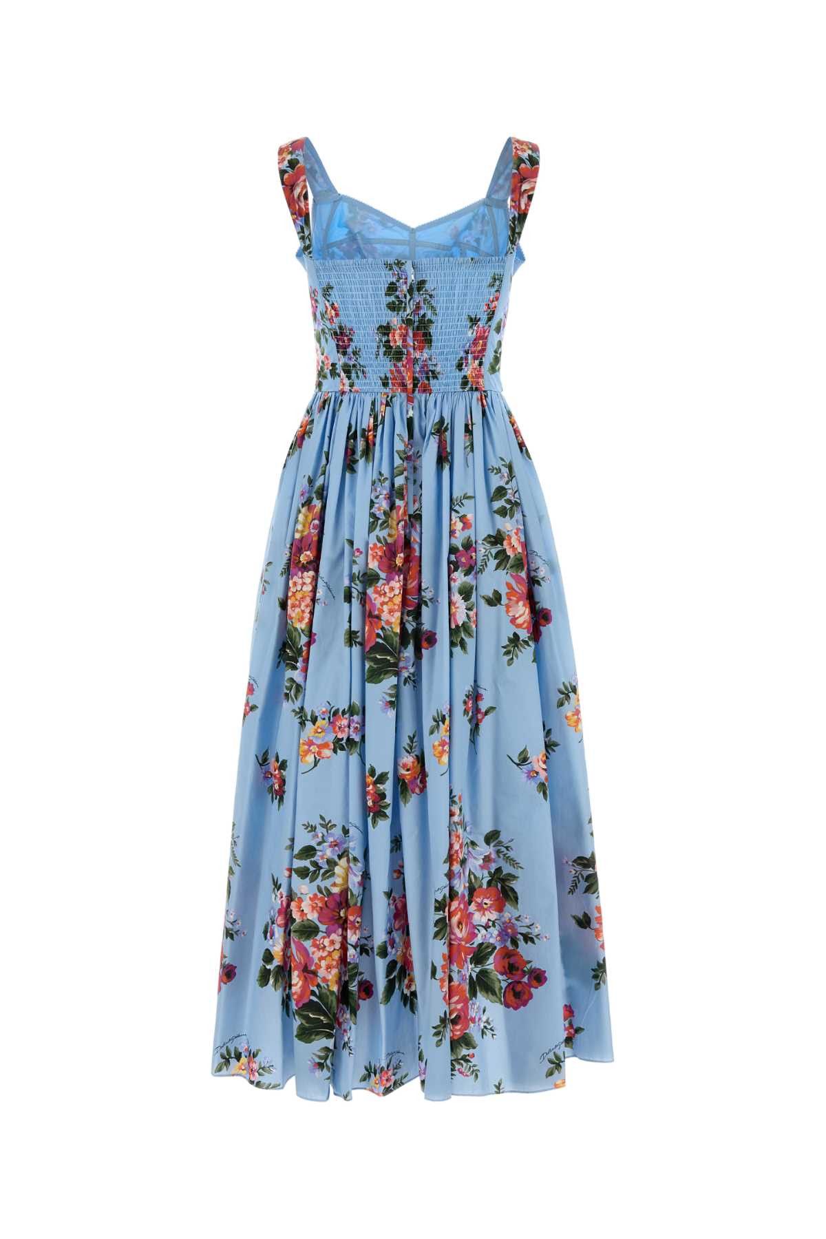 Dolce & Gabbana Printed Cotton Dress Size XS / US 0-2 / IT 36-38 - 2 Thumbnail
