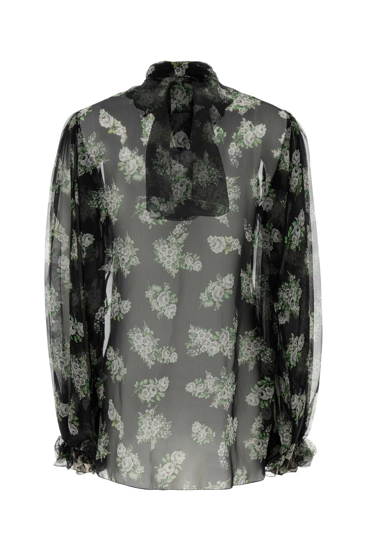 Dolce & Gabbana Printed Silk Blouse Size M / US 6-8 / IT 42-44 - 2 Thumbnail